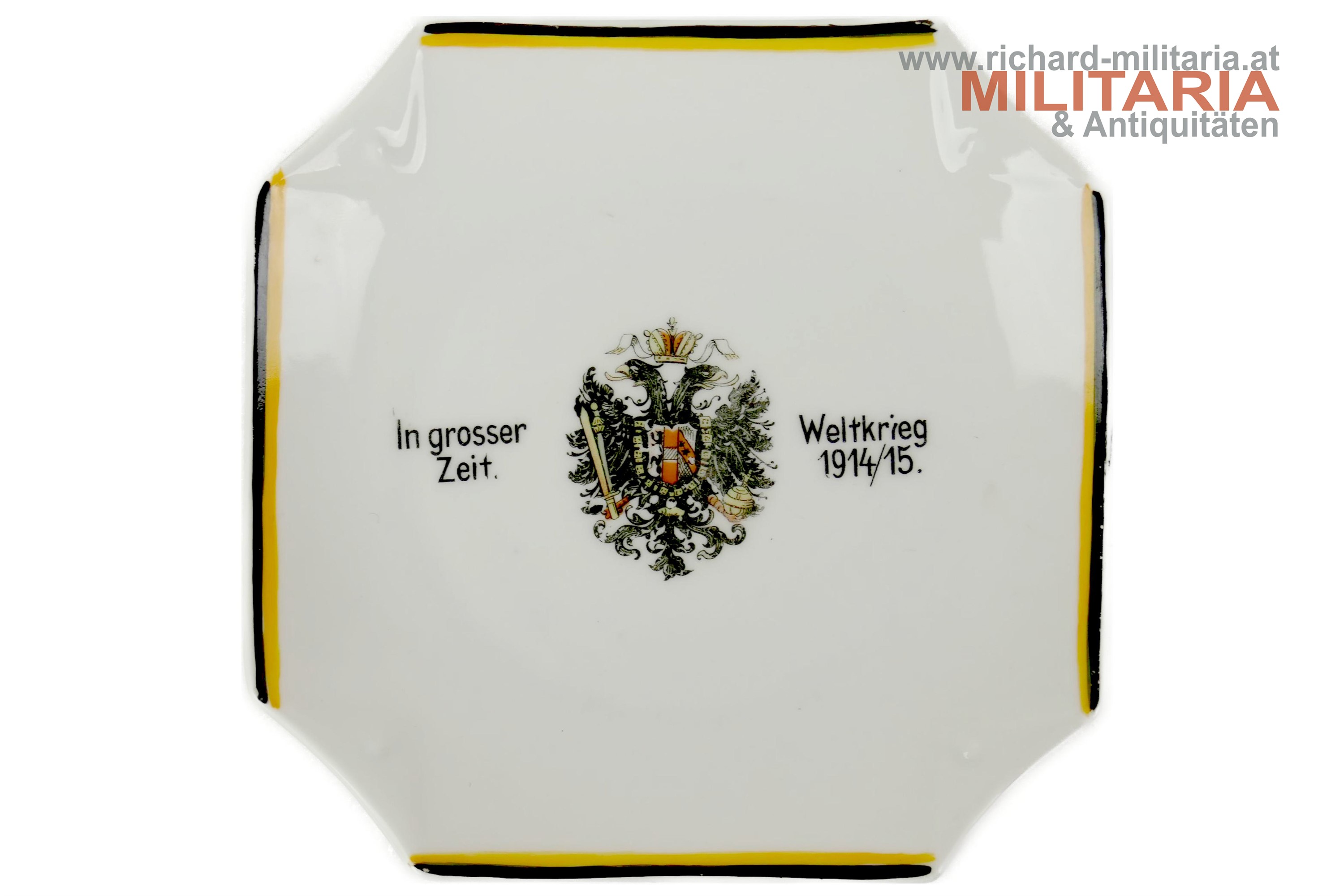k.u.k. patriotischer Aschenbecher/Untersetzer - Weltkrieg 1914/15