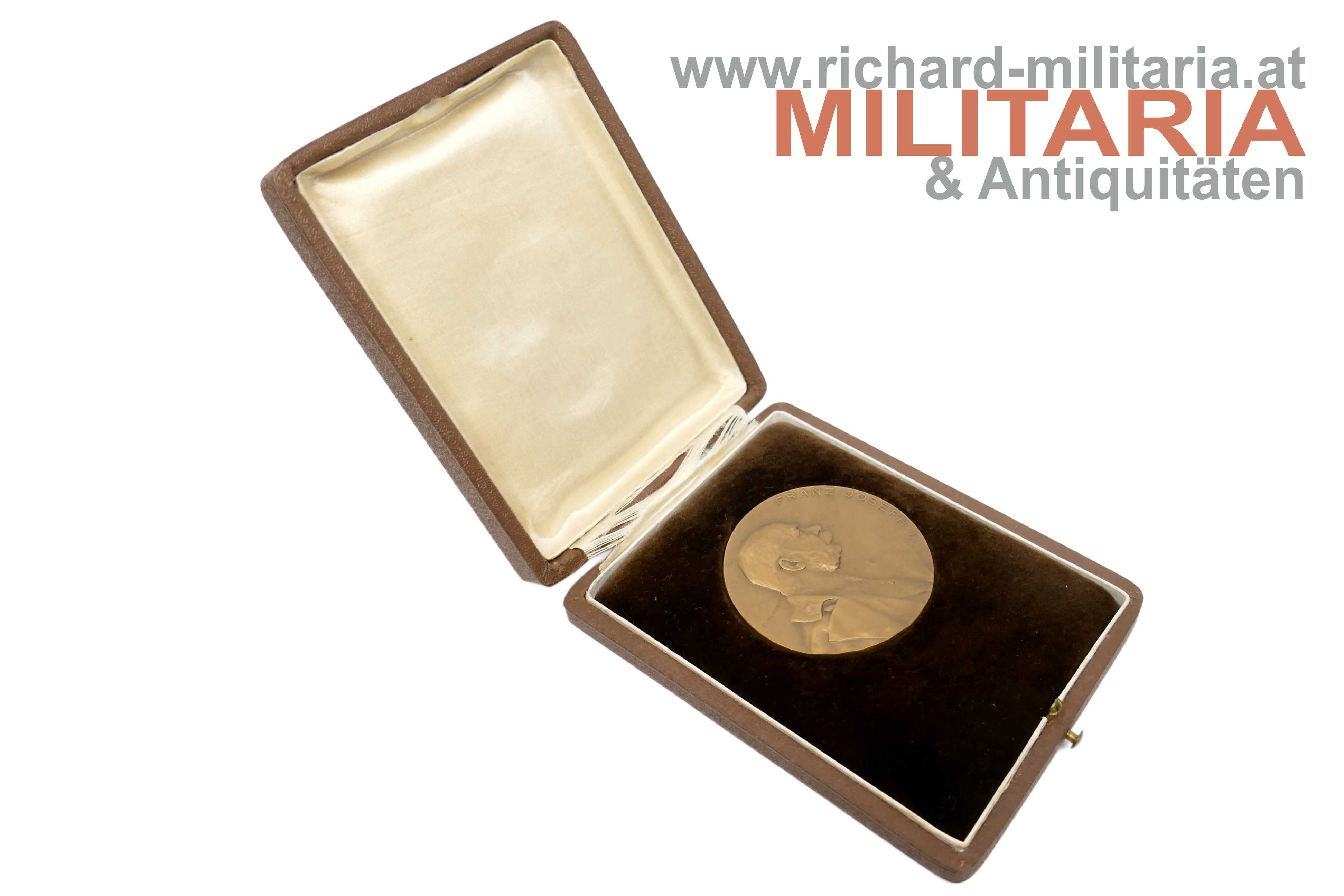 Bronzemedaille zum 100. Geburtstag Kaiser Franz Josefs mit Etui