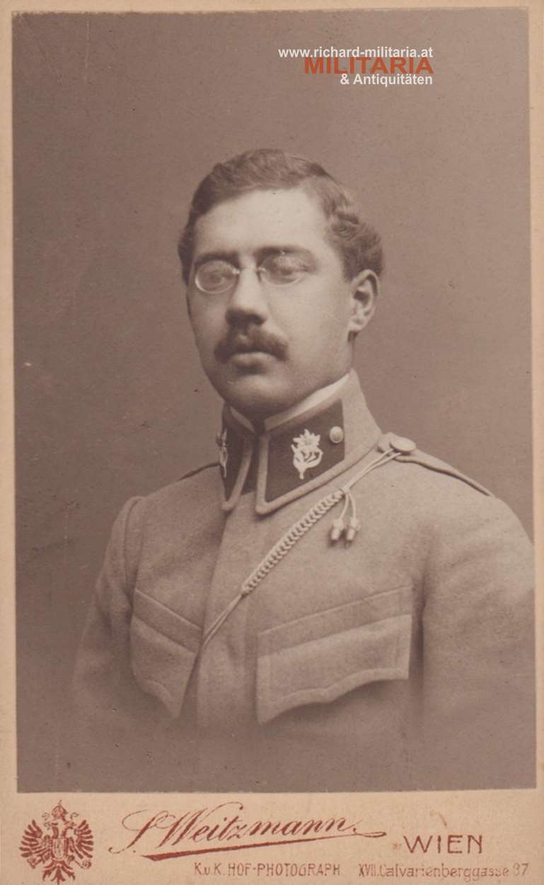 Hartkartonfoto einjähr. Freiwilliger Landwehr-Gebirgstruppe