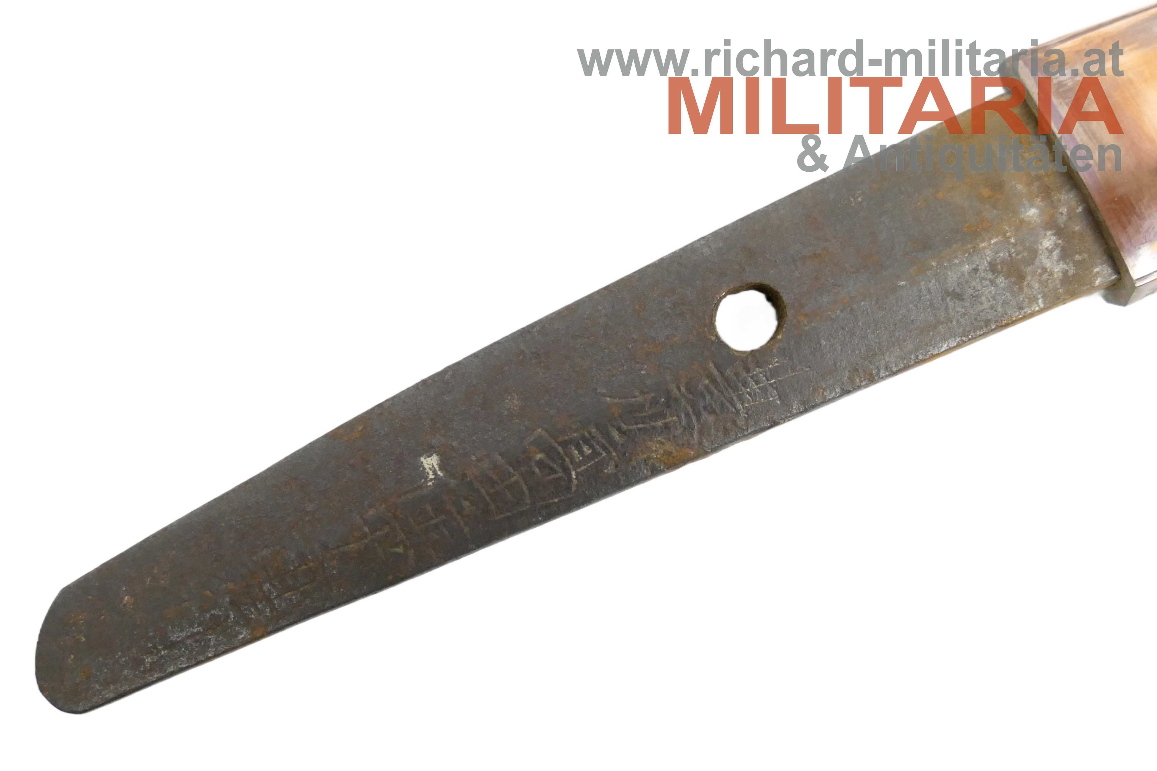 Wakizashi in koshirae - "豊州高田住平重行 Hōshū Takada-jū Taira Shigeyuki" - (1368-1592)