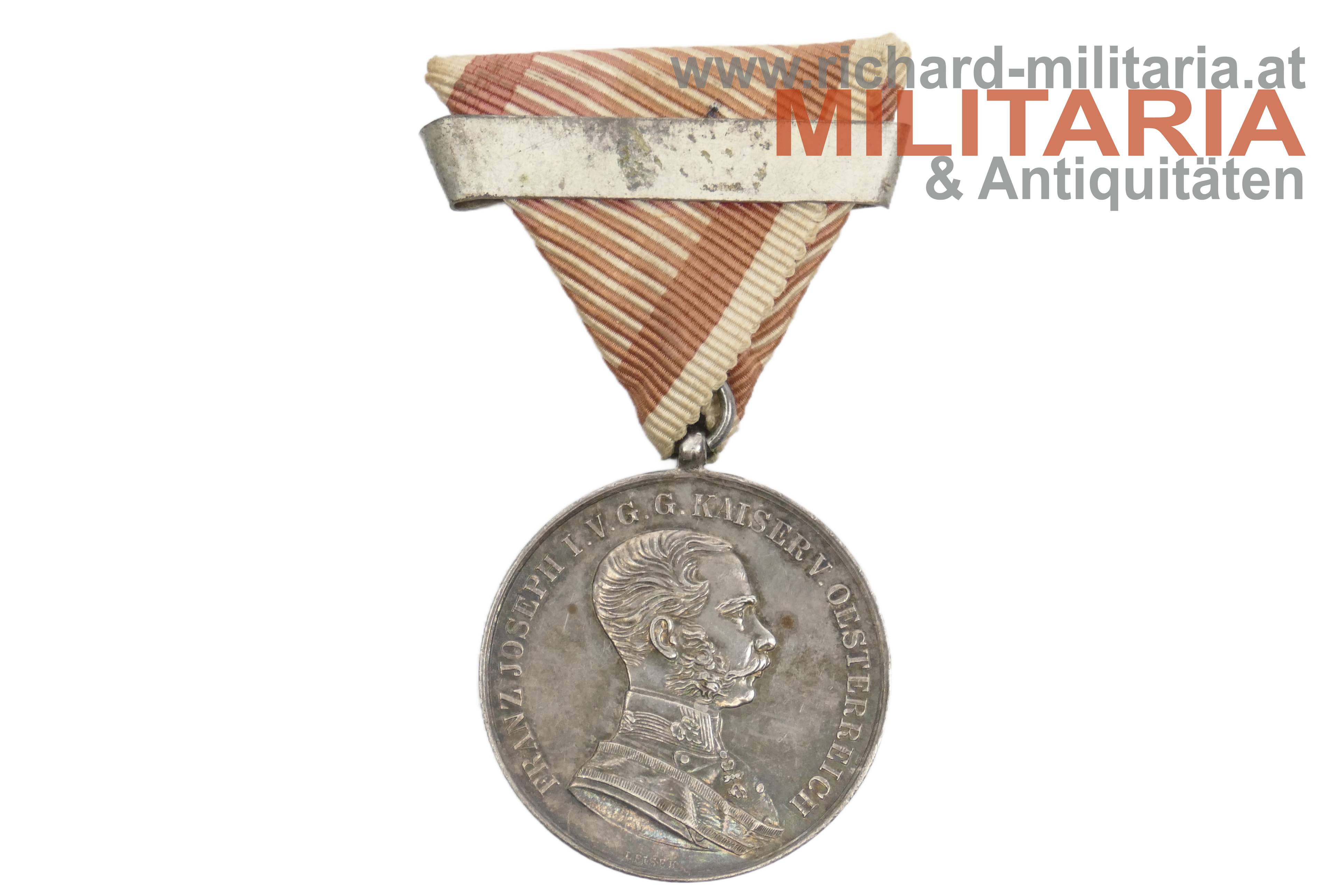 k.u.k. Silberne Tapferkeitsmedaille 1. Klasse FJ1 mit Wiederholungsspange