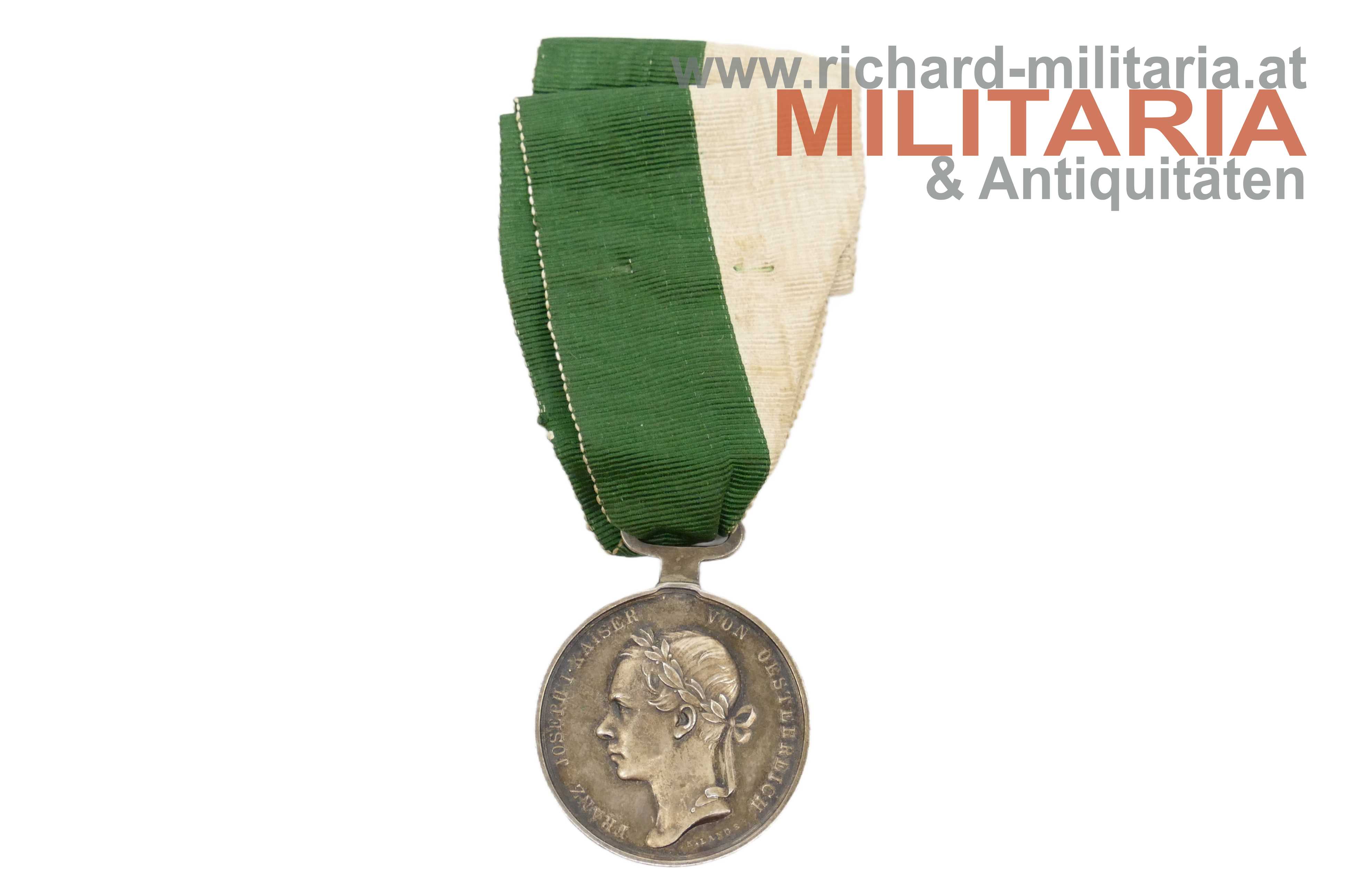 k.k. Tiroler Denkmünze 1848 - "Dem Tiroler Landesverteidiger" - langes Band