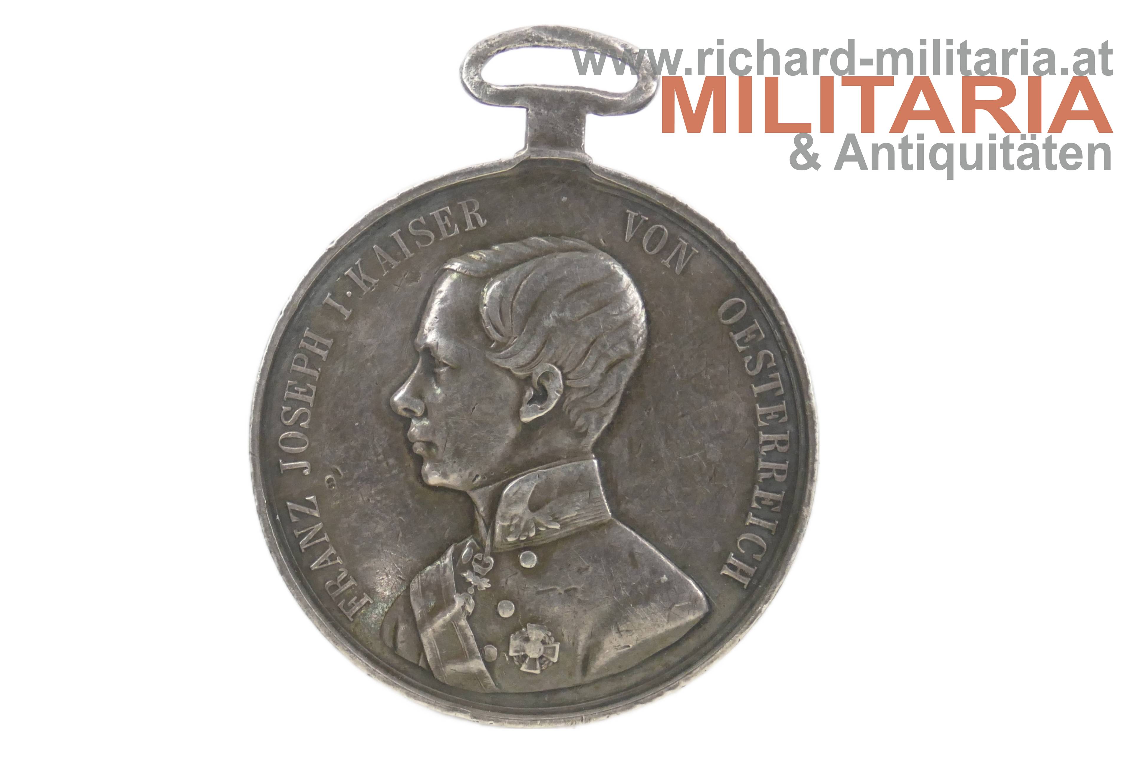 Silberne Tapferkeitsmedaille 1. Klasse Kaiser Franz Joseph - 1. Typ (1848-1859) 