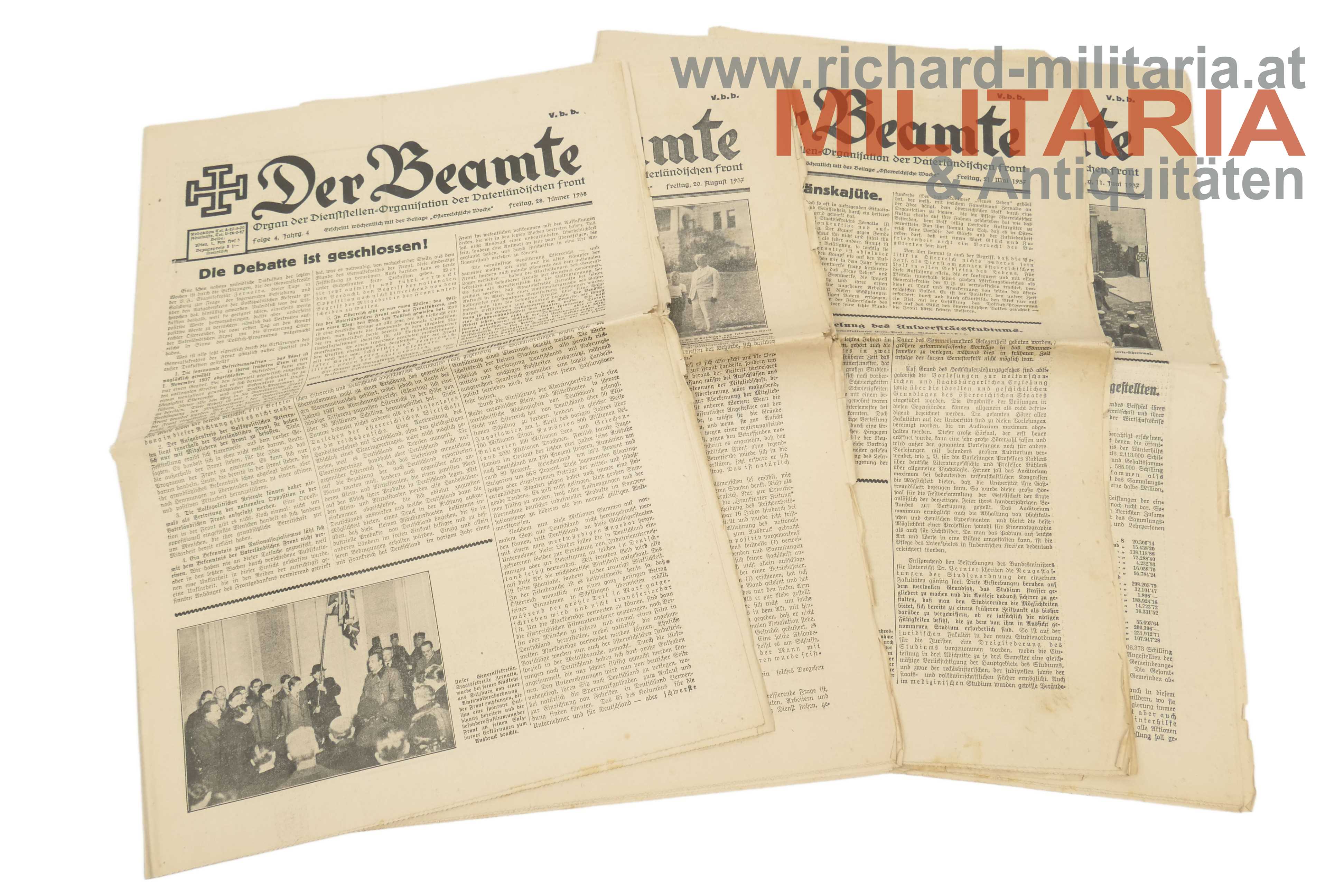 Vaterländische Front - Zeitungen "Der Beamte" 