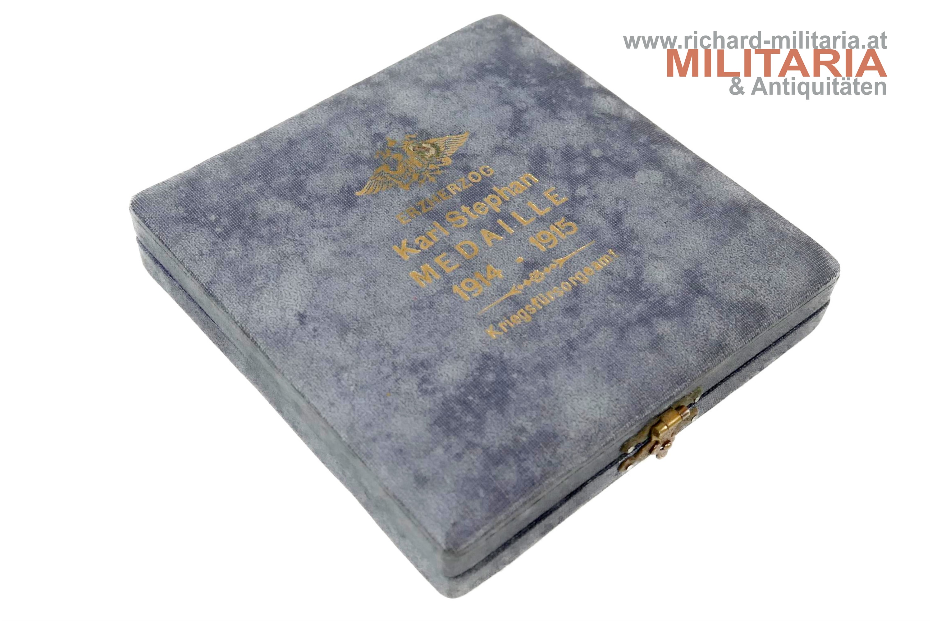 Erzherzog Karl Stephan Medaille 1914-1915 Kriegsfürsorgeamt - Etui 