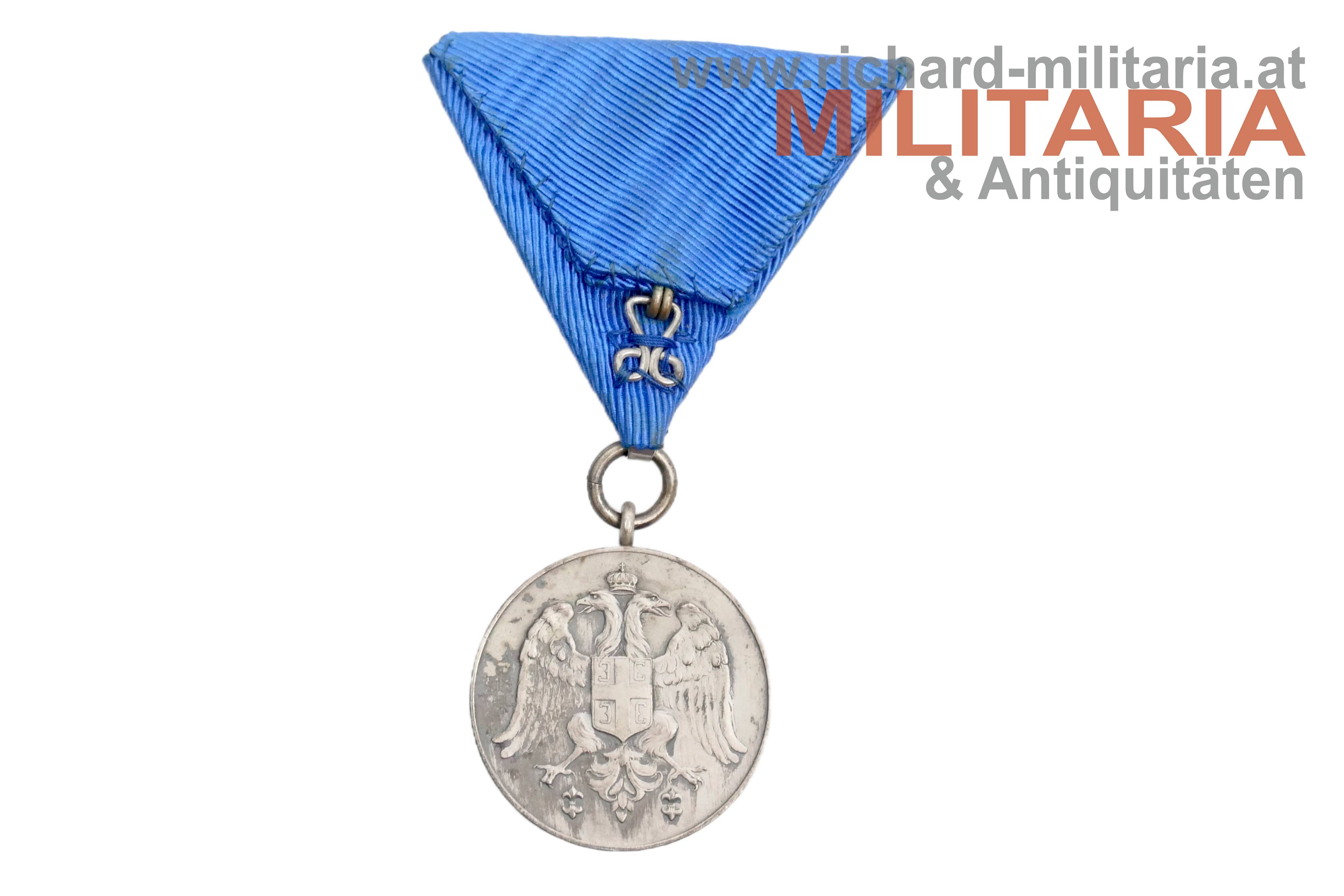 Serbien - Silberne Eifermedaille 1913