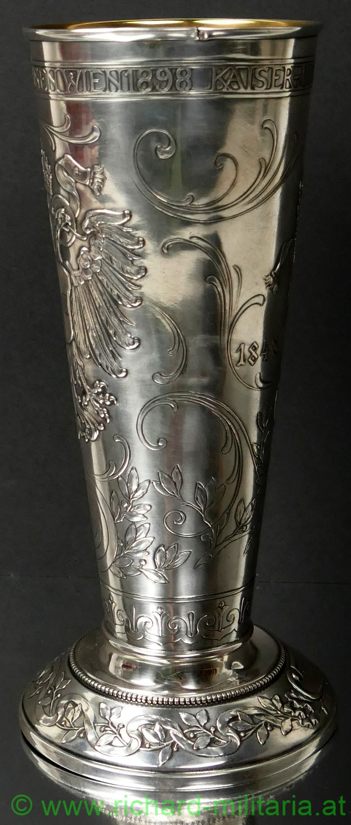 KAISER-JUBILÄUMS-  u. V. ÖSTERREICH. BUNDESSCHIESSEN WIEN 1898 - SILBERPOKAL