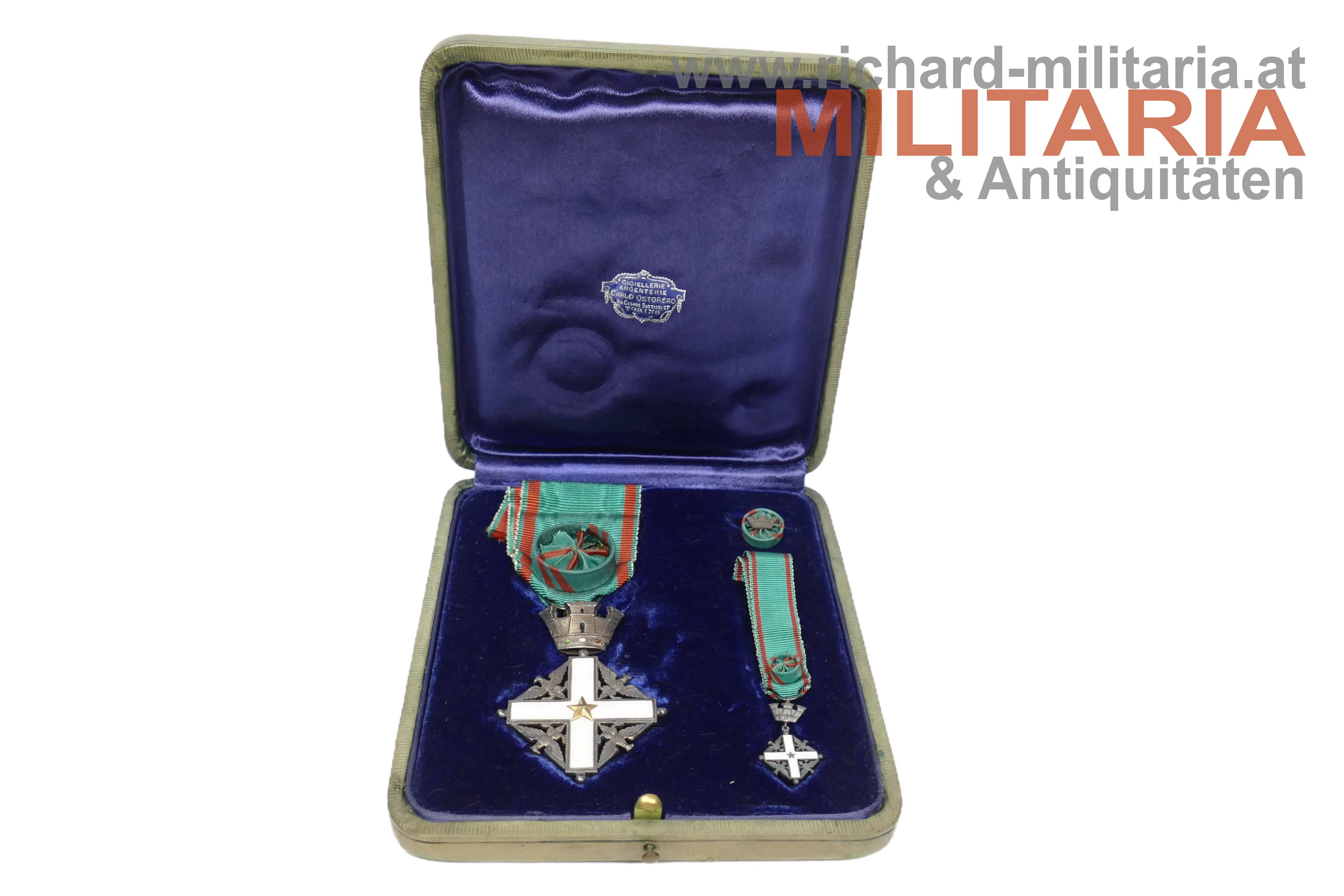 Verdienstorden der Republik Italien - Offizierskreuz im Etui - ältere Fertigung