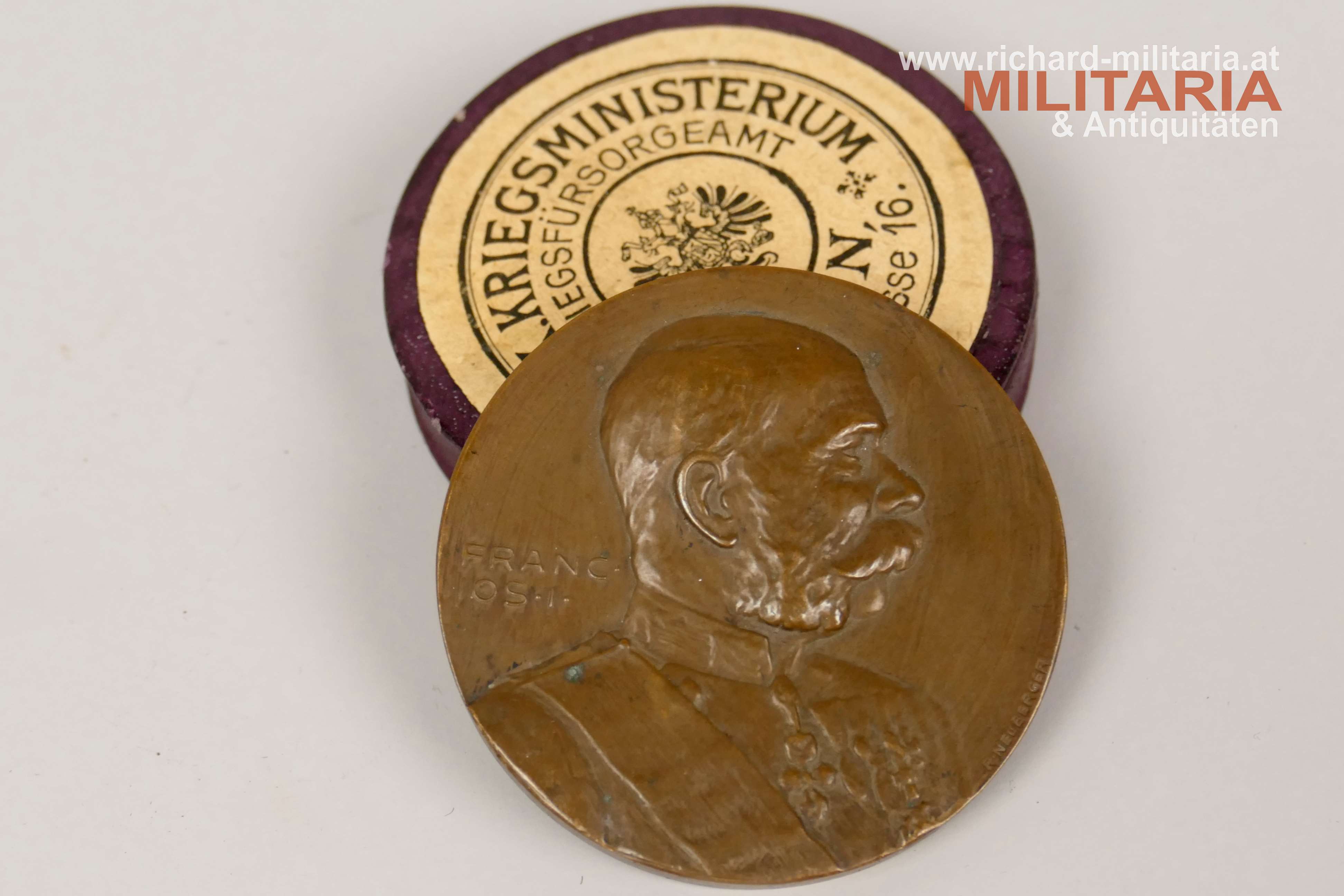 Franz Josef - 1914 - Medaille mit Etui