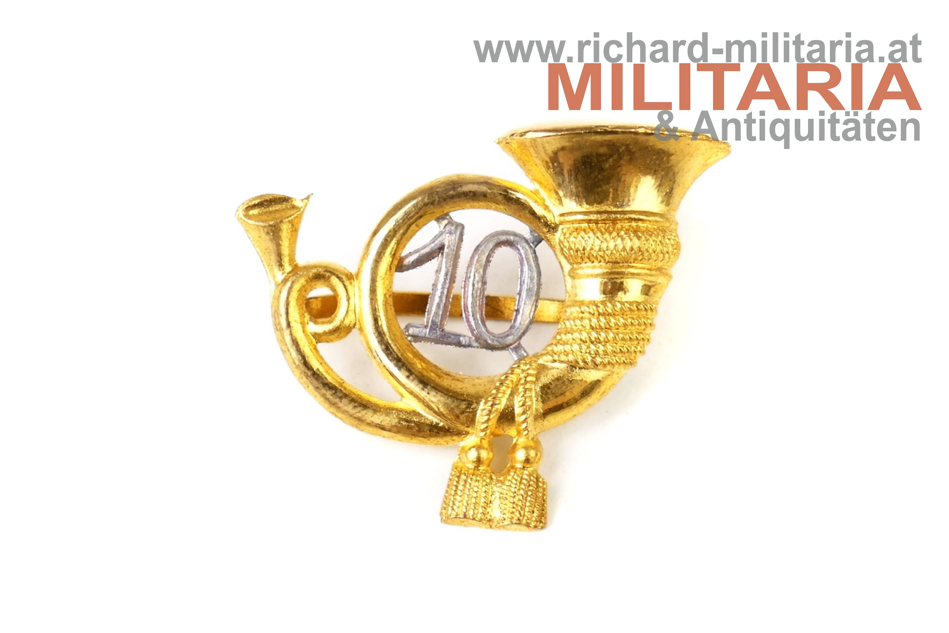 k.k. Jägerhorn für die Kappe - 10er Jäger