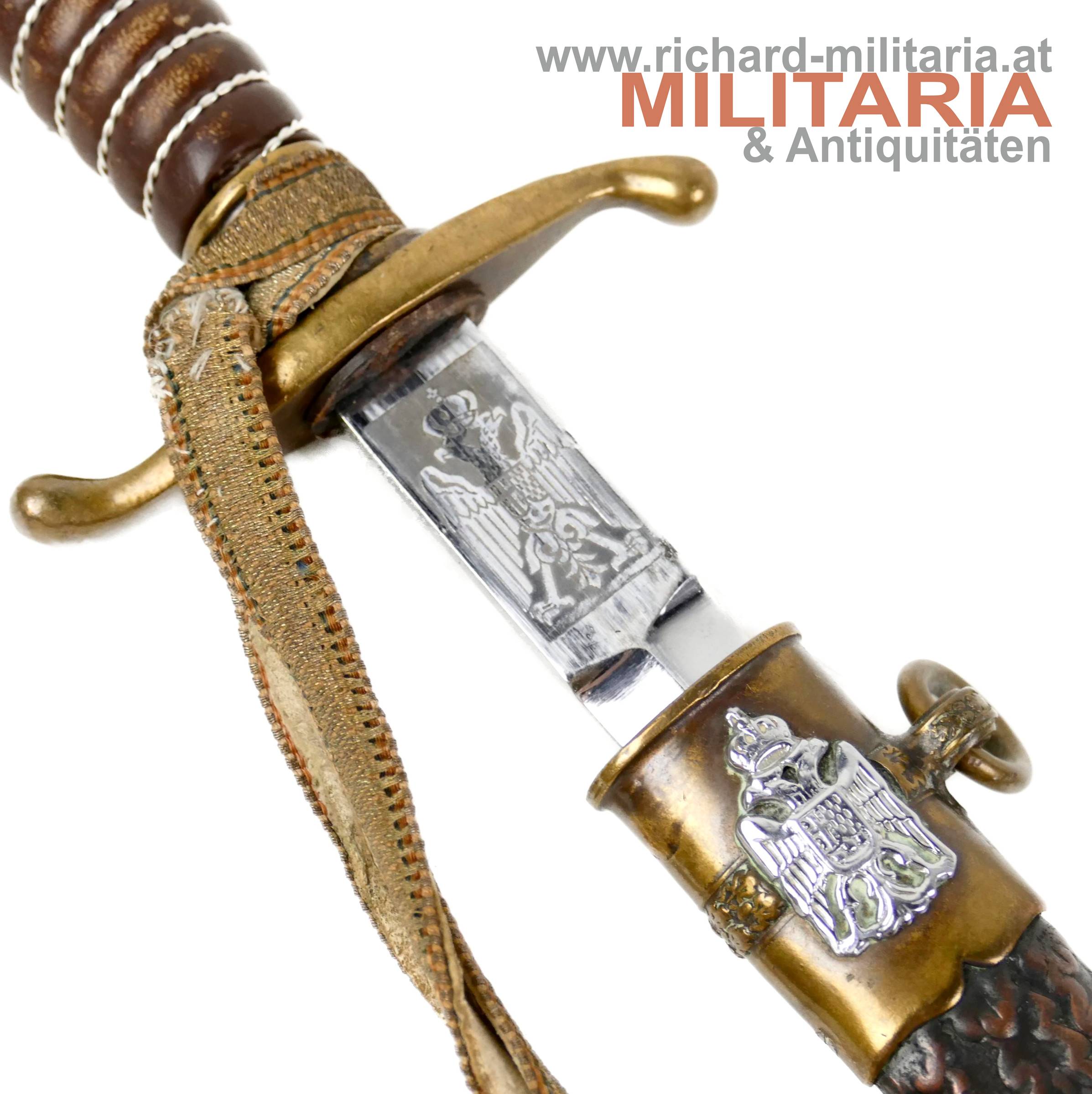 Heeresoffiziersdolch M39 - Königreich Jugoslawien mit Portepee 