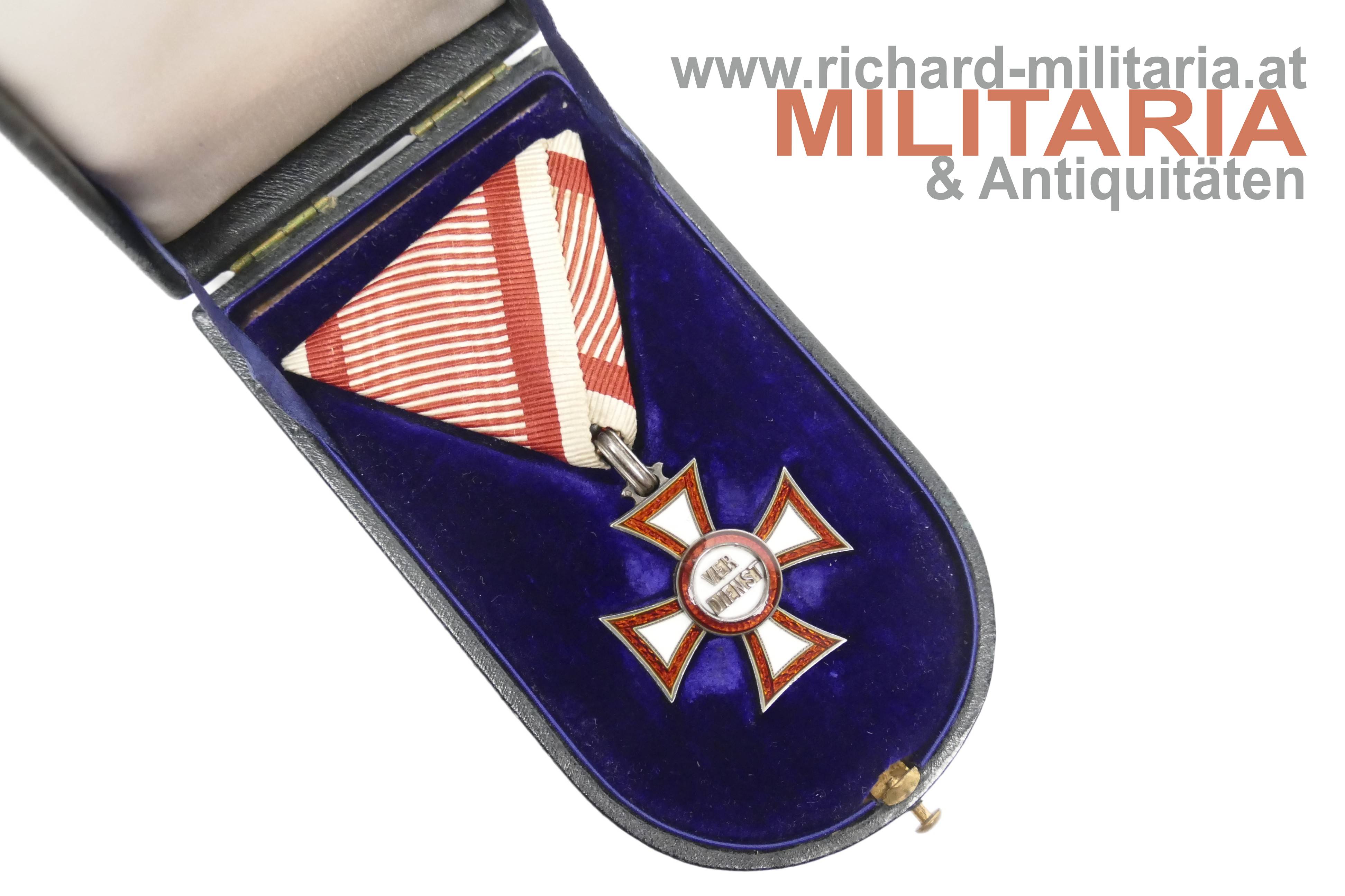 k.(u.)k. Militärverdienstkreuz III. Klasse - Frieden im Luxusetui