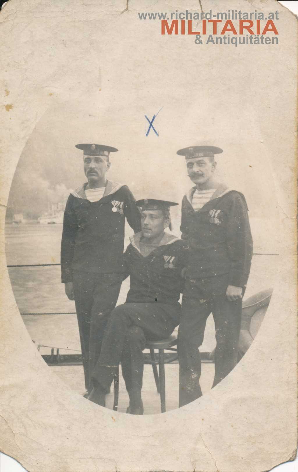 SMS Helgoland - 3 dekorierte Matrosen - Tapferkeitsmedaillen 