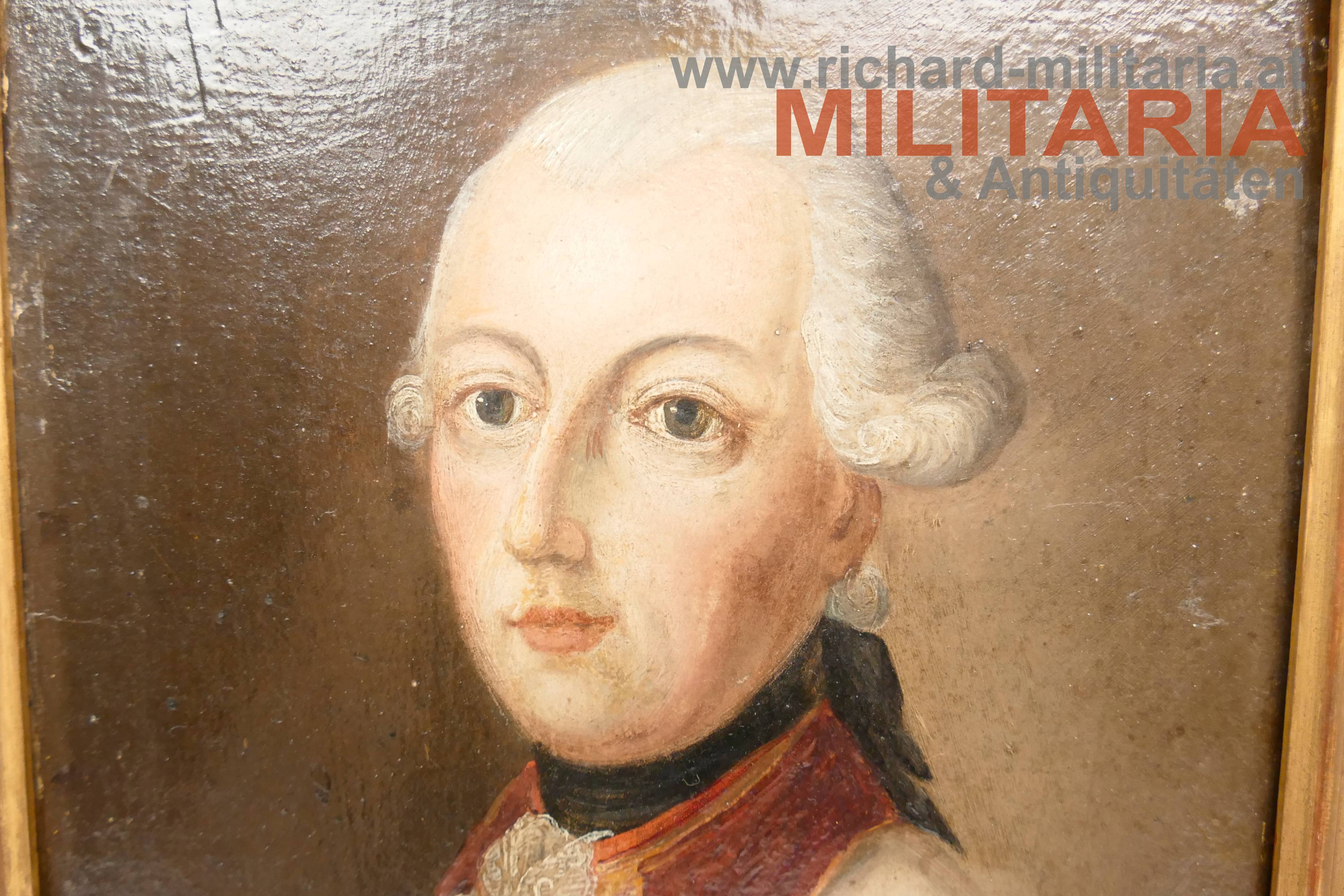 Kaiser Joseph II. - Öl auf Karton