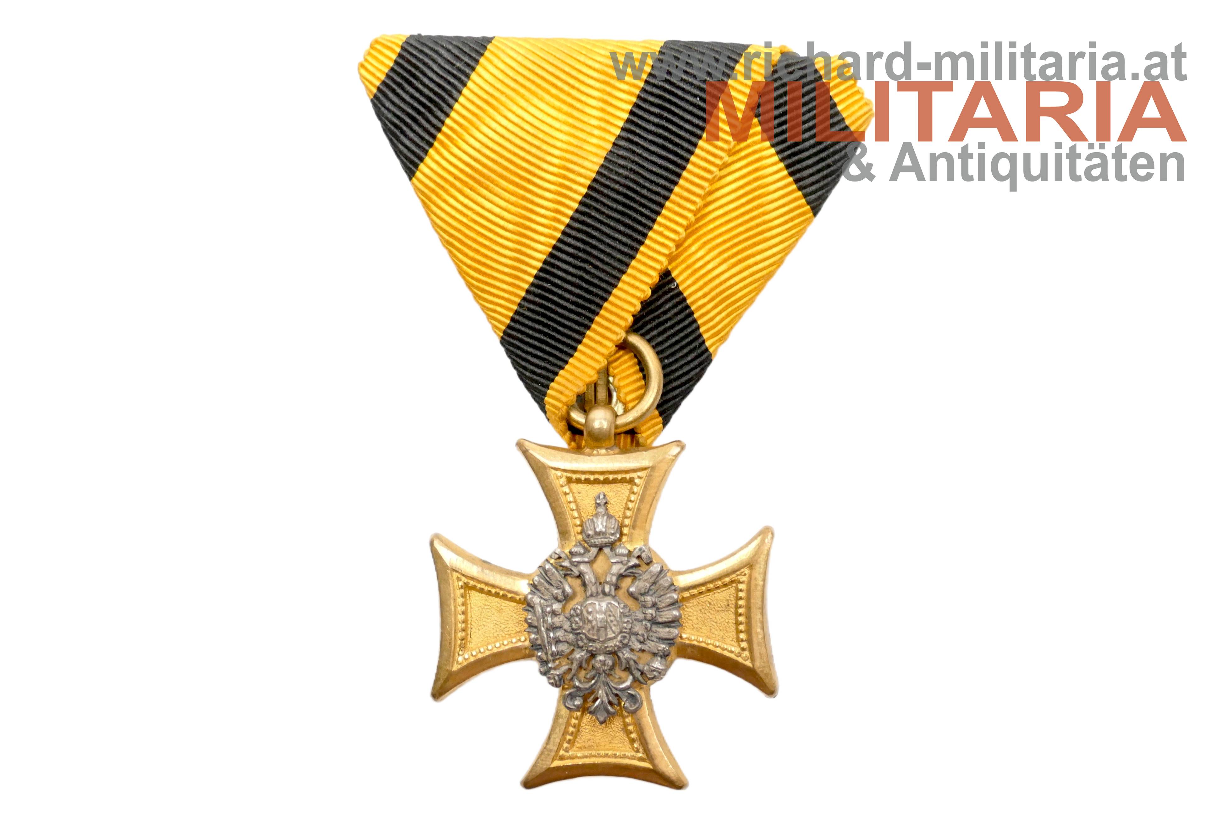 k.u.k. Militärdienstzeichen 3. Klasse für Offiziere - Perlmutteinlage