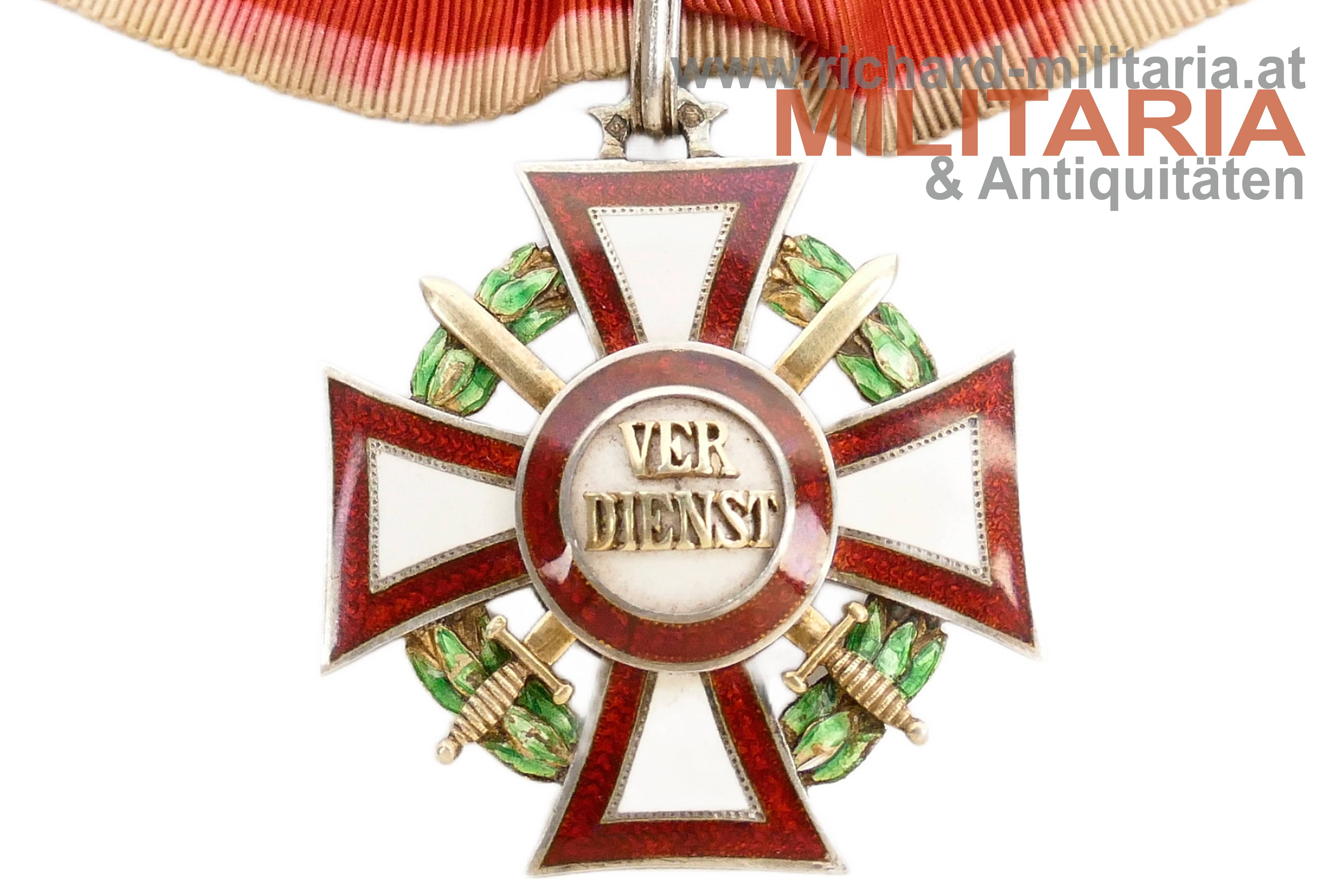 k.u.k. Militärverdienstkreuz 2. Klasse mit KD & Schwerter im Etui