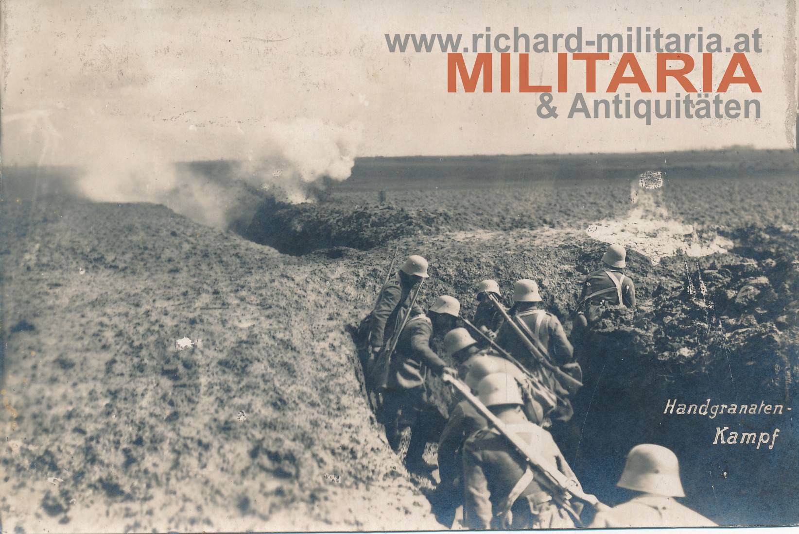 k.u.k. Foto - Handgranaten-Kampf