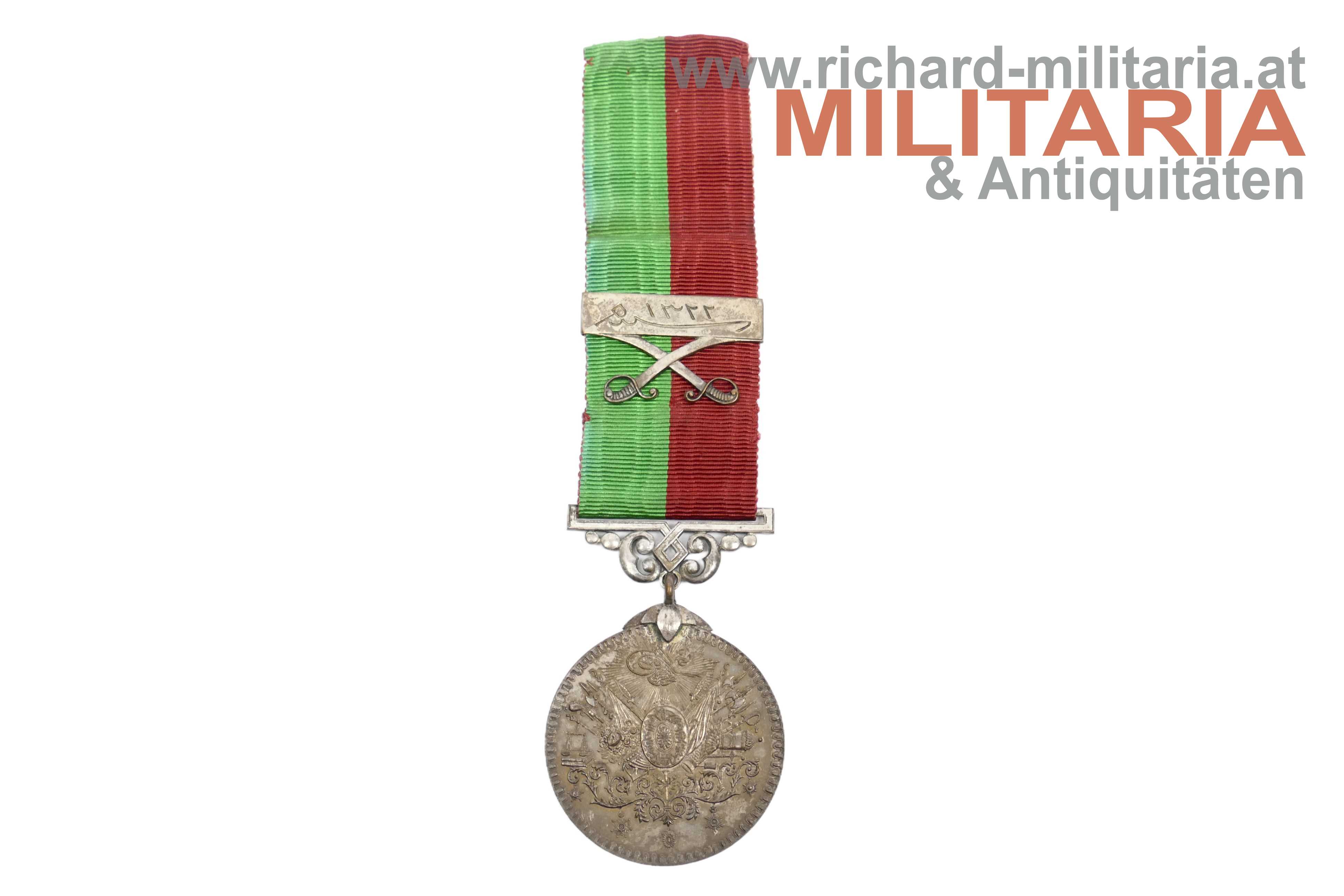 Türkei - Silberne Medaille für Treue und Tapferkeit mit Schwertern - Imtiaz-Medaille