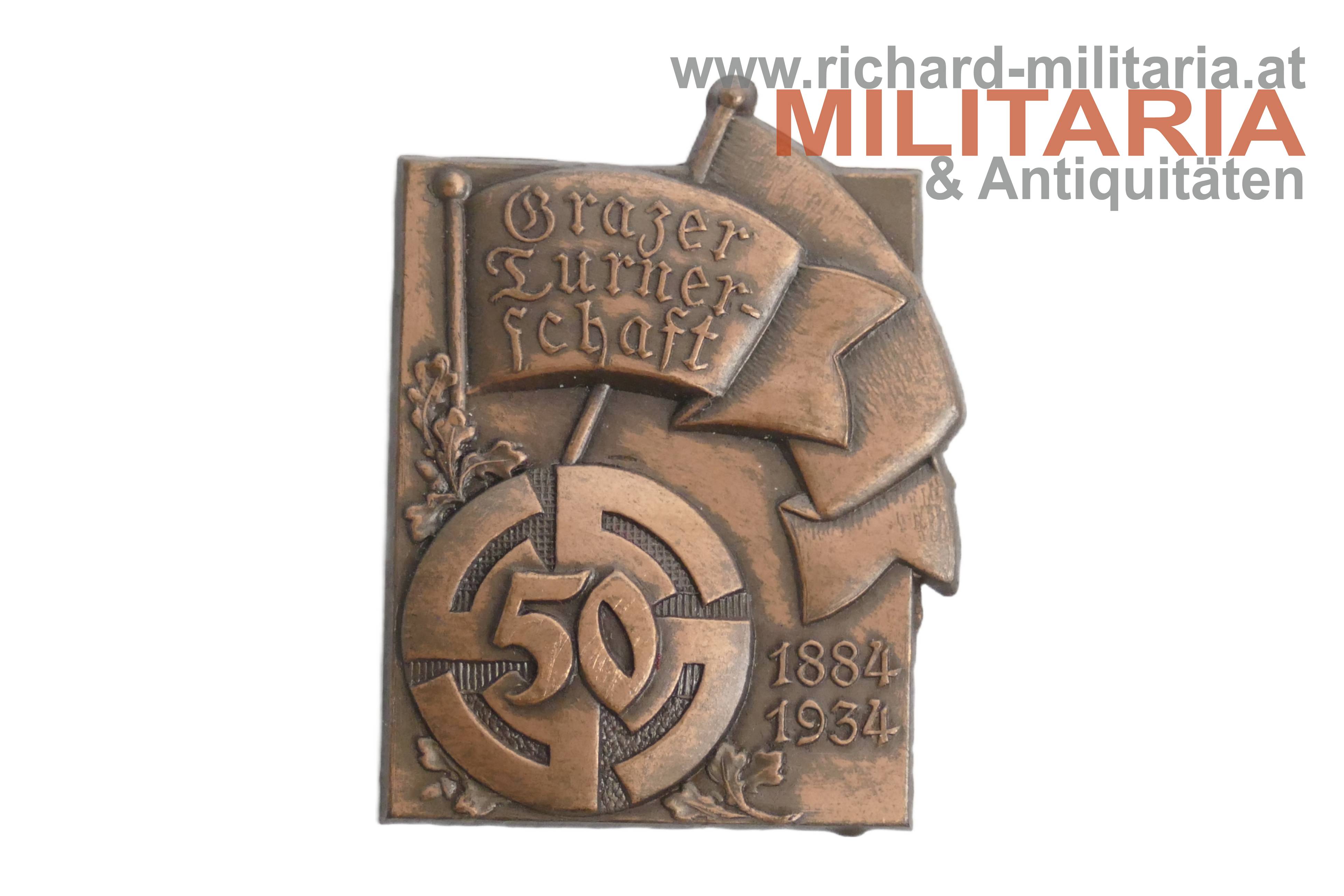 Abzeichen - Grazer Turnerschaft - 50 Jahre 1884-1934