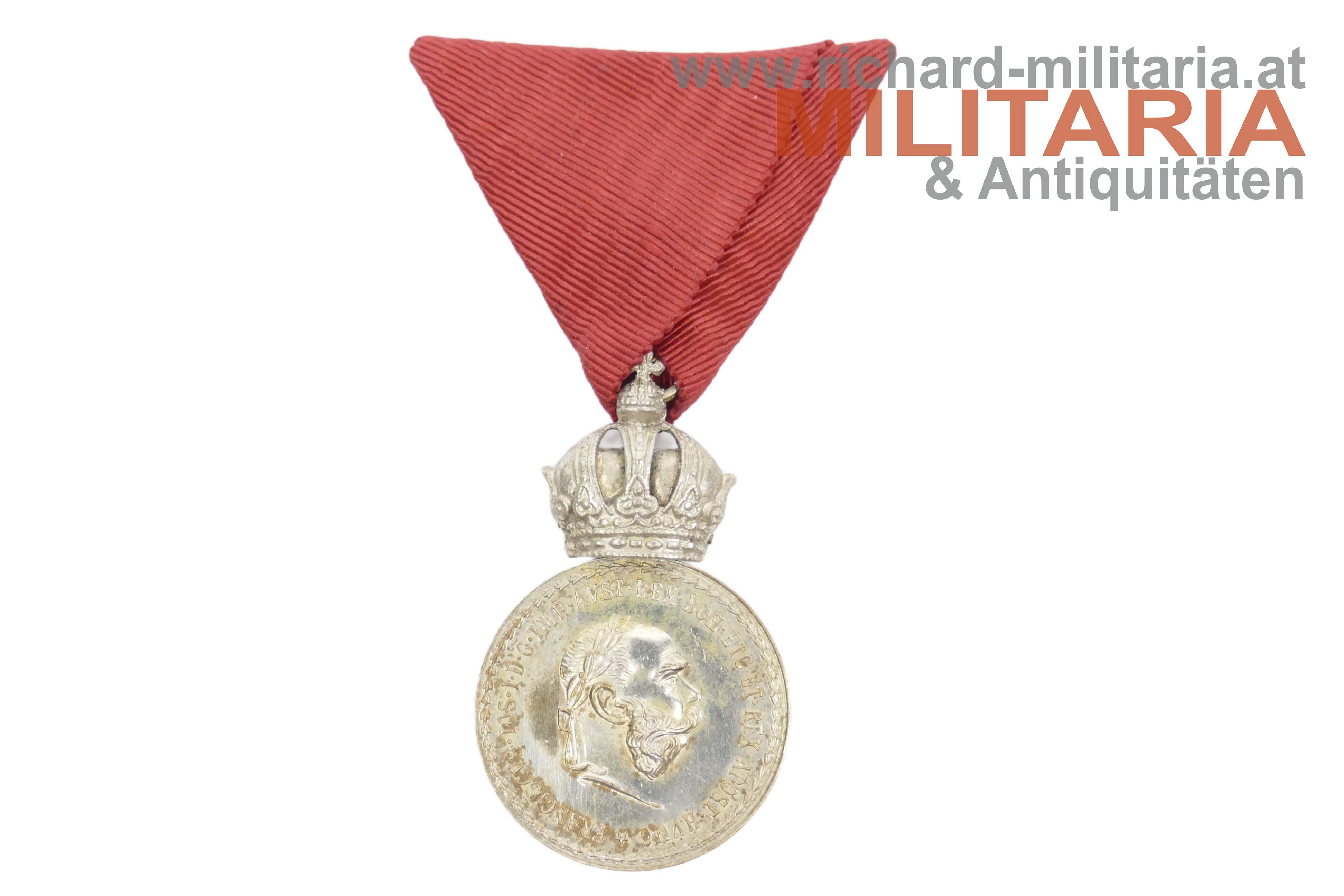 k.u.k. Silberne Militärverdienstmedaille Kaiser Franz Joseph - 32mm (!)