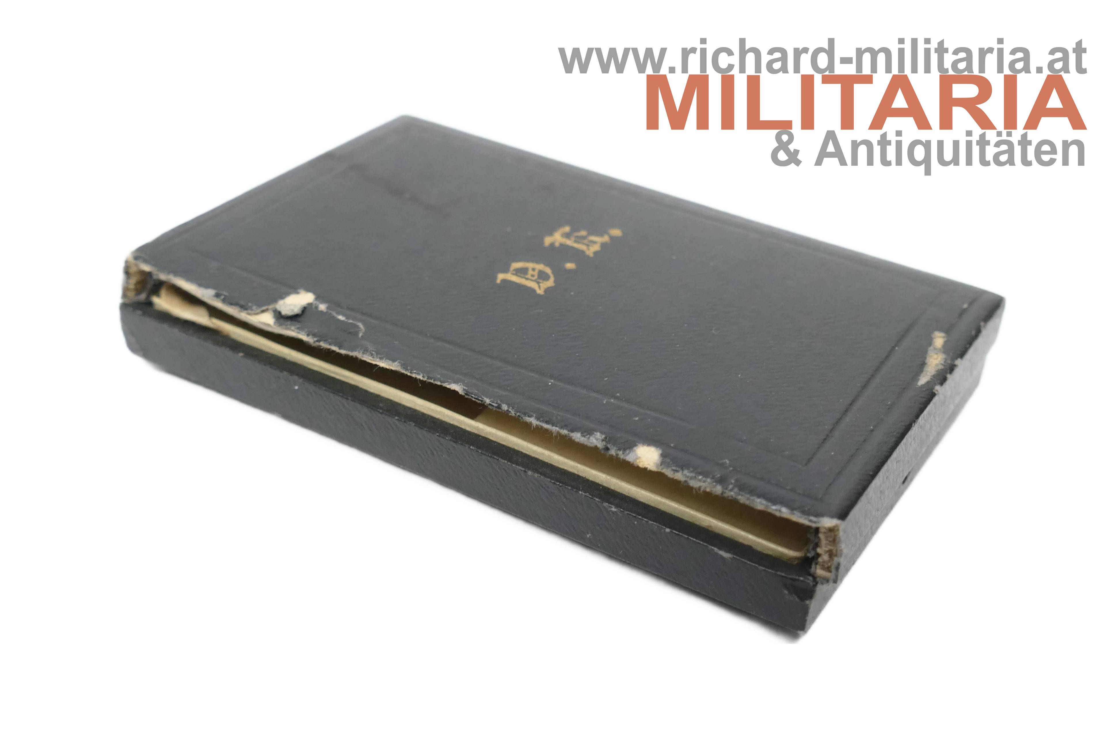 k.u.k. ETUI zum Goldenen Verdienstkreuz - "GOLD"