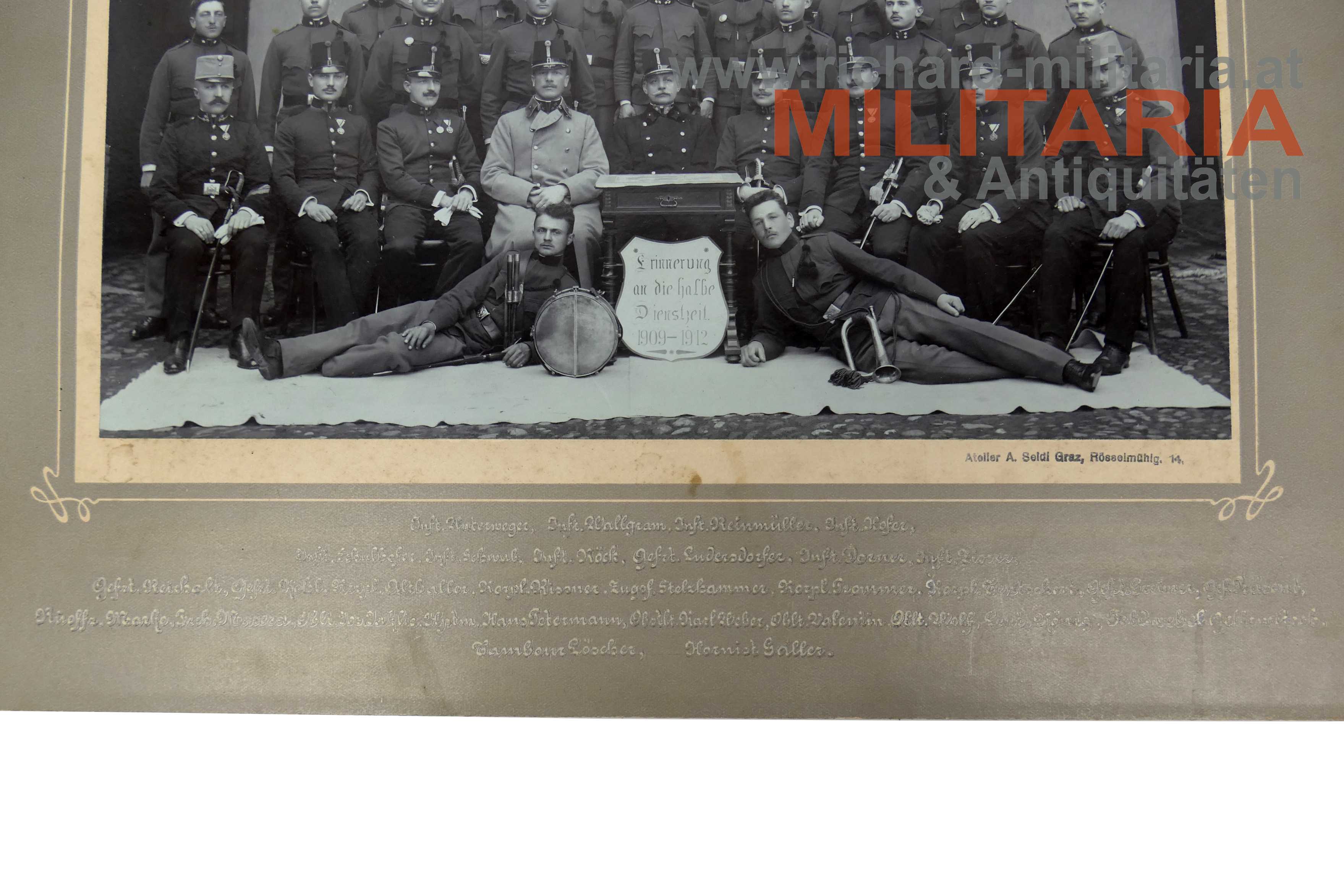 k.u.k. Foto - Erinnerung an die halbe Dienstzeit 1909-1912 - IR27