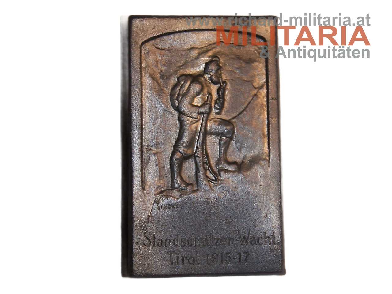 k.k. Kappenabzeichen - Standschützen-Wacht Tirol 1915-17