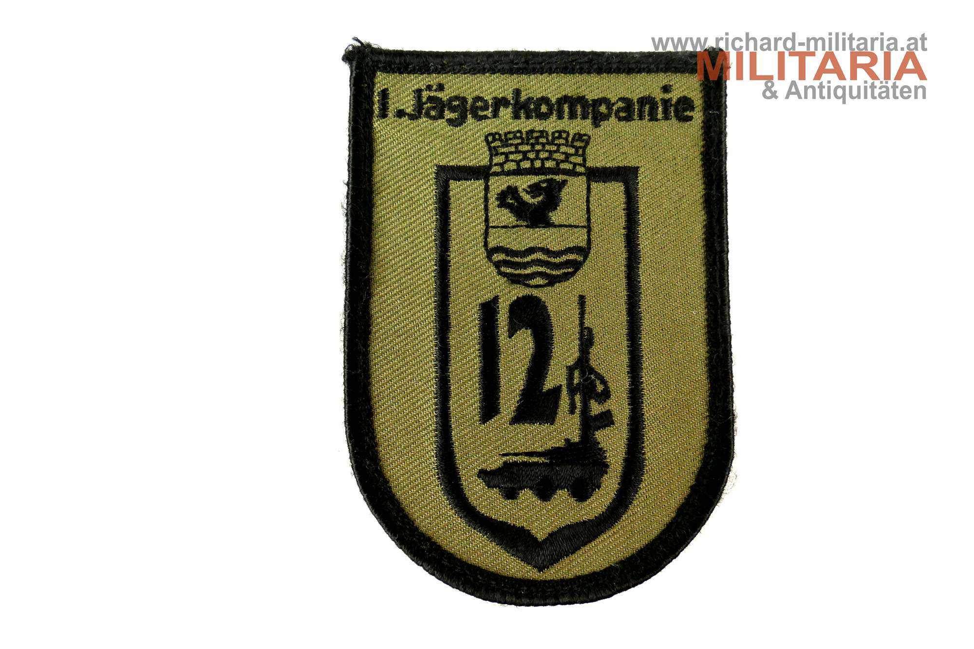 Bundesheer Ärmel-Patch JgB NÖ Kopal 12 - 1. Jägerkompanie