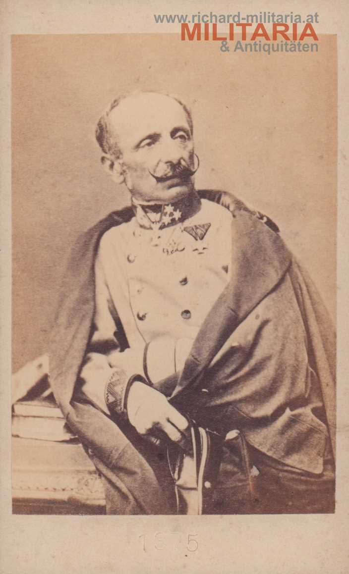k.u.k. Hartkartonfoto - General v. Benedek - MMTO-Kommandeur