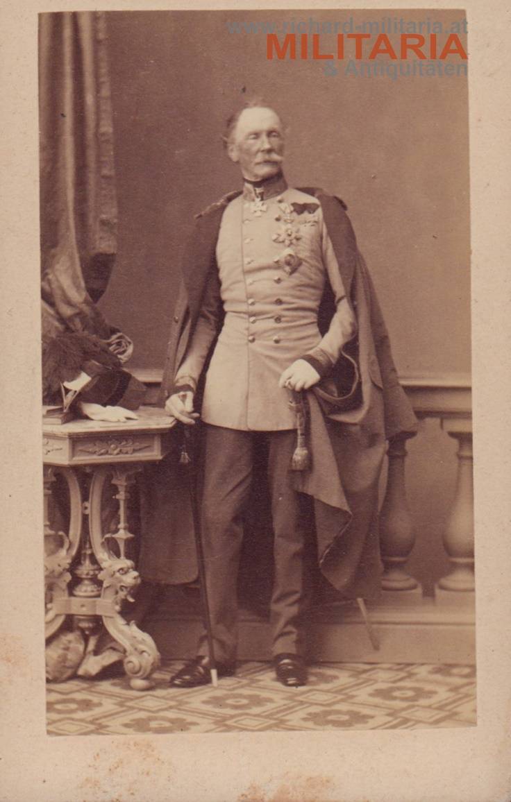 k.u.k. Hartkartonfoto - FM Heinrich Freiherr von Heß