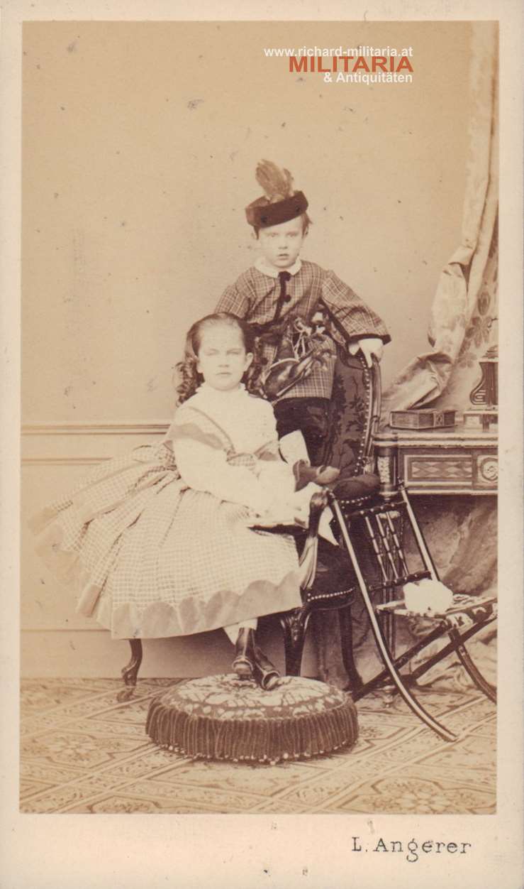 Kronprinz Rudolf und Gisela - Hartkartonfoto