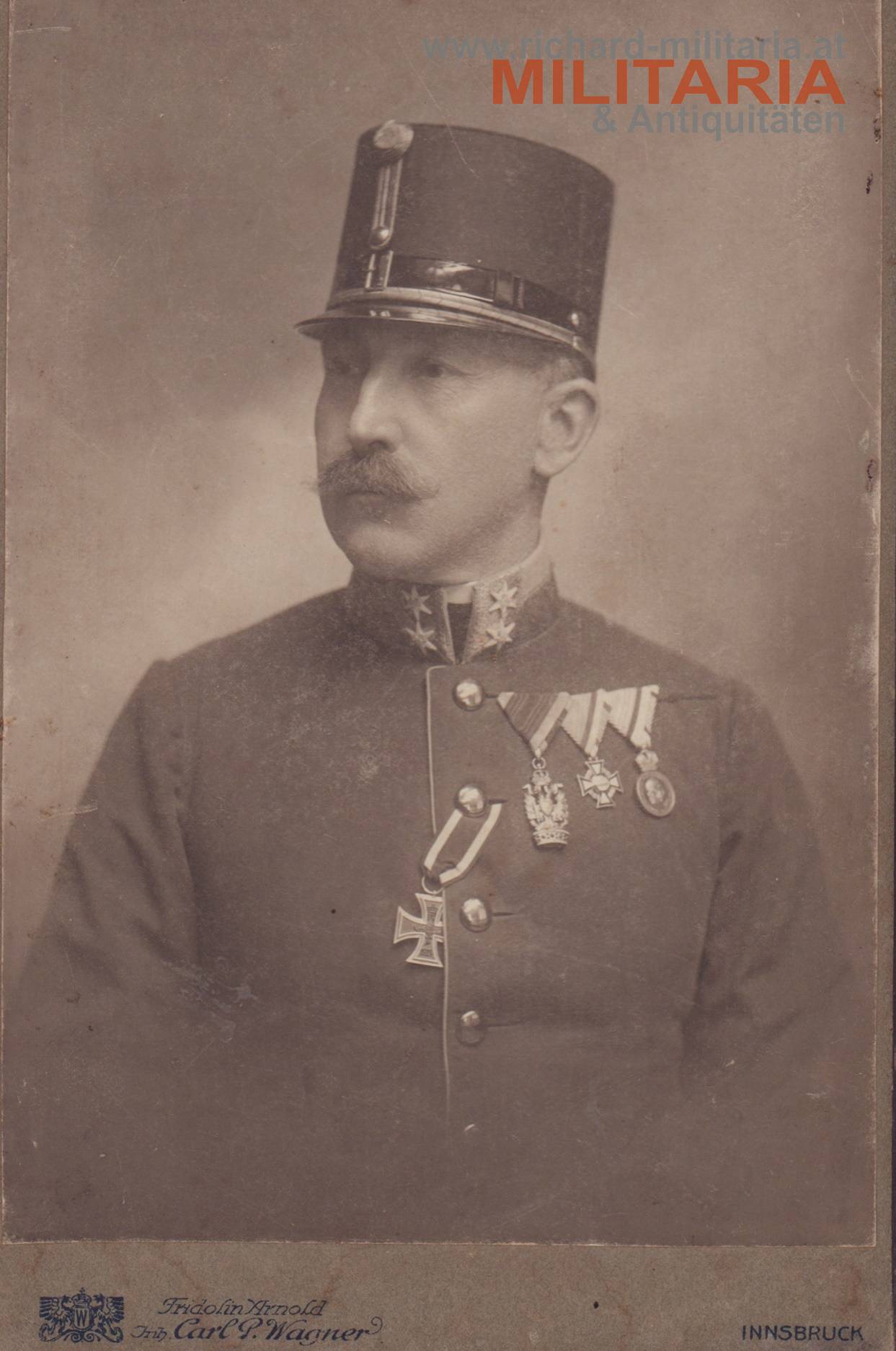 k.u.k. Hartkartonfoto - Oberstleutnant - EKO3