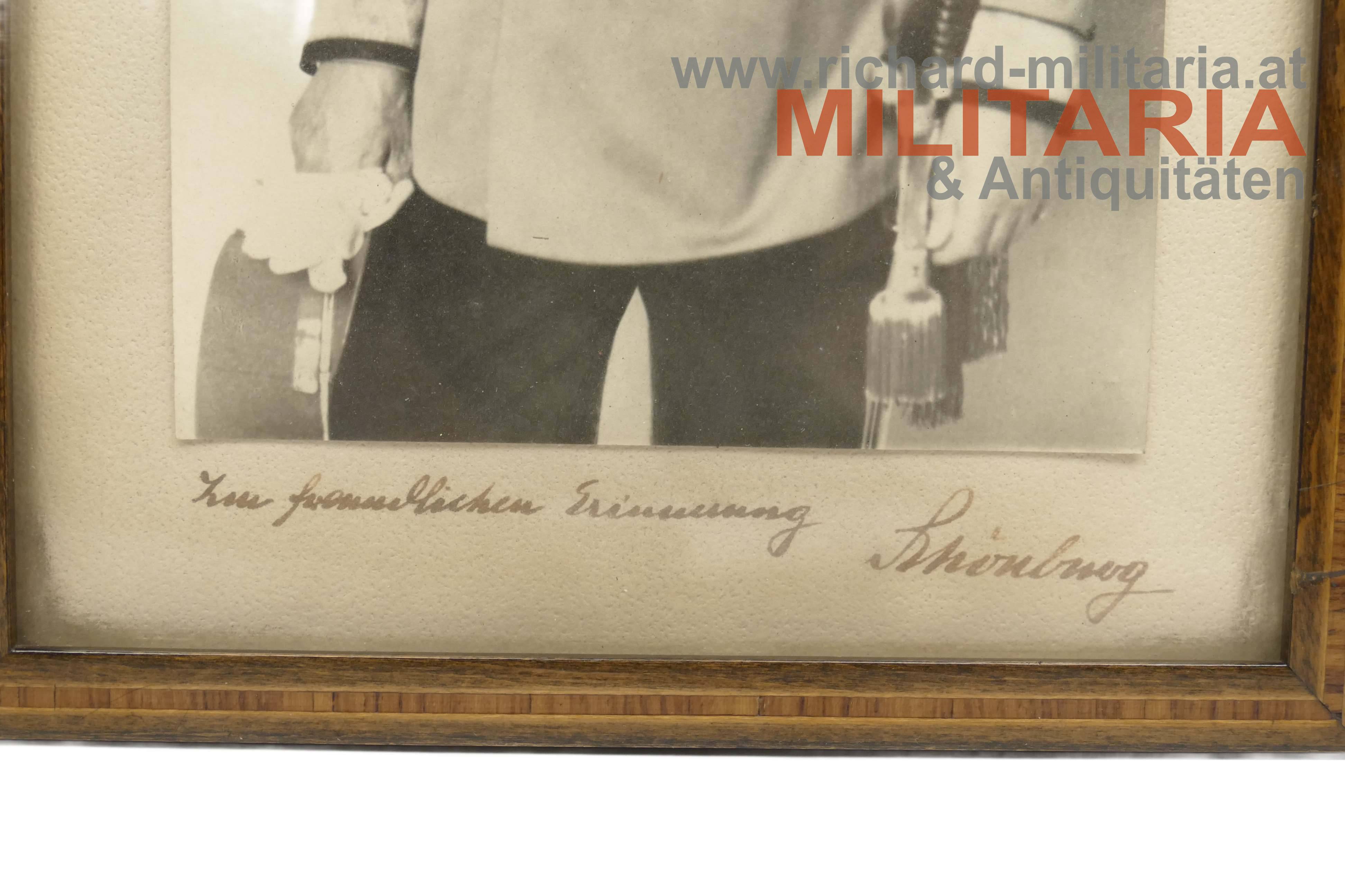 k.u.k./Bundesstaat - gewidmetes Foto - Generaloberst Alois Schönburg-Hartenstein
