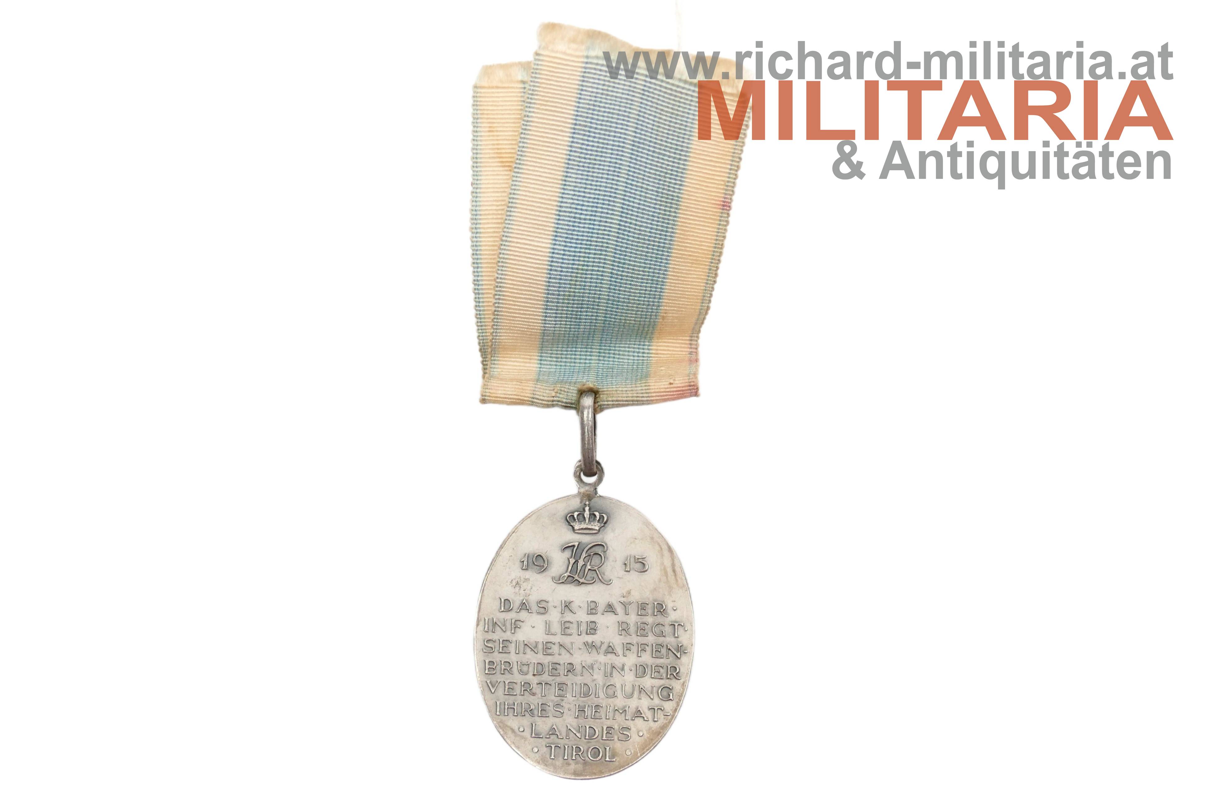 Bayern-Tirol - Medaille königlich bayerisches Infanterieleibregiment 1915