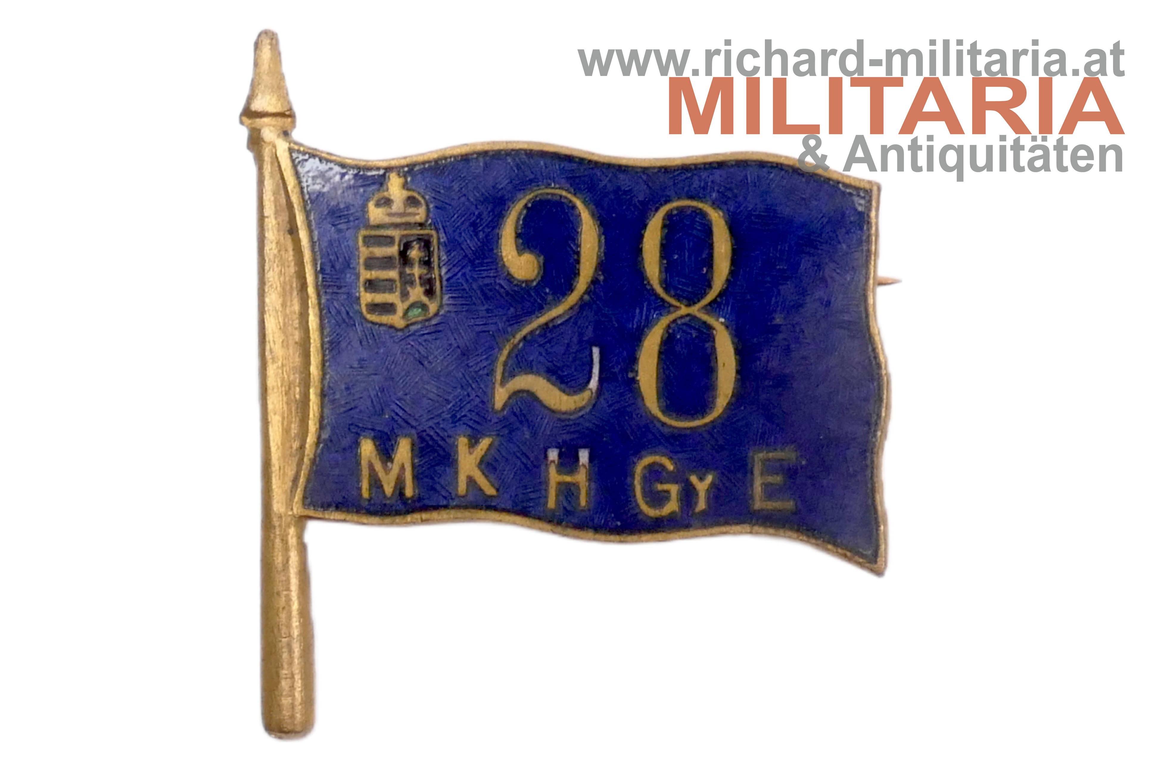 k.u. Kappenabzeichen - Honvéd Infanterie-Regiment Nr. 28 - Eszéki