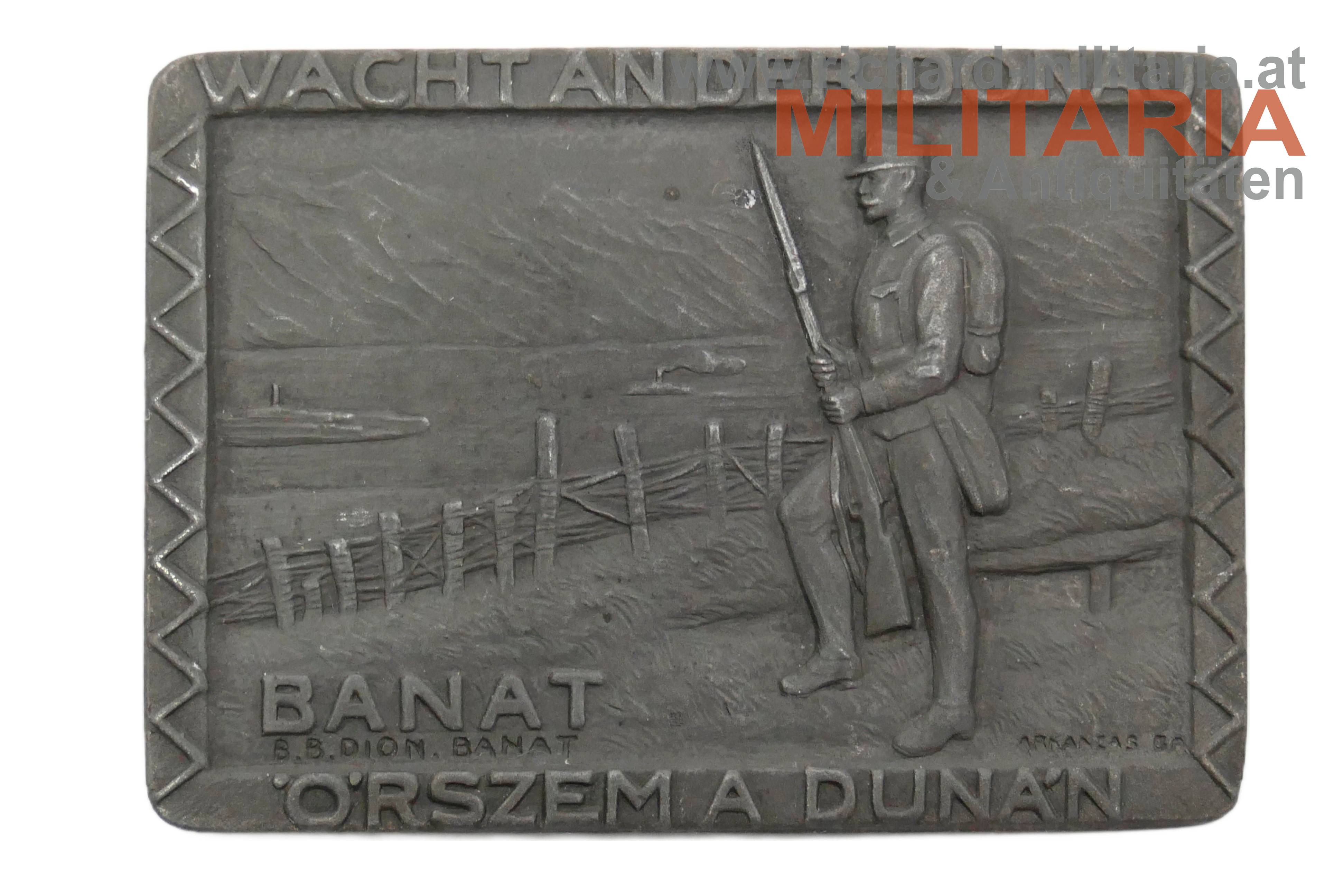 k.u.k. Kappenabzeichen - BANAT - Wacht an der Donau / Örszem A Dunan 