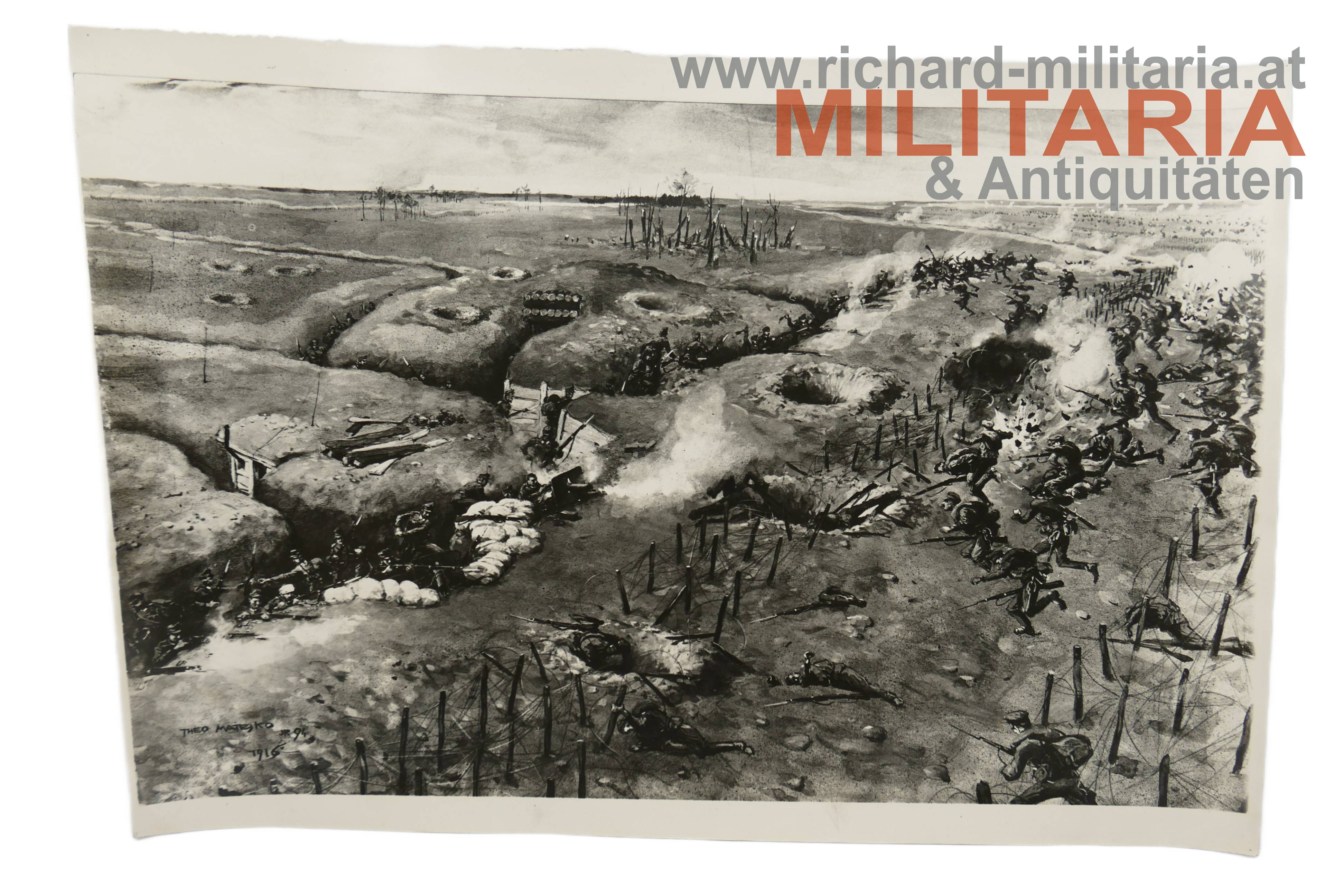 k.u.k. Bilddruck - Stellungskämpfe am Stochod September 1916 - IR94 - Theo Matejko 