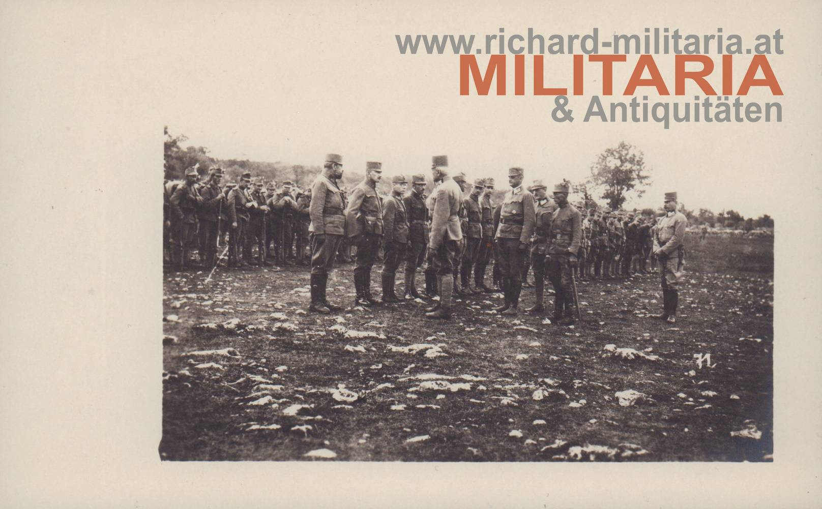 k.u.k. Foto - Truppeninspizierung durch einen General