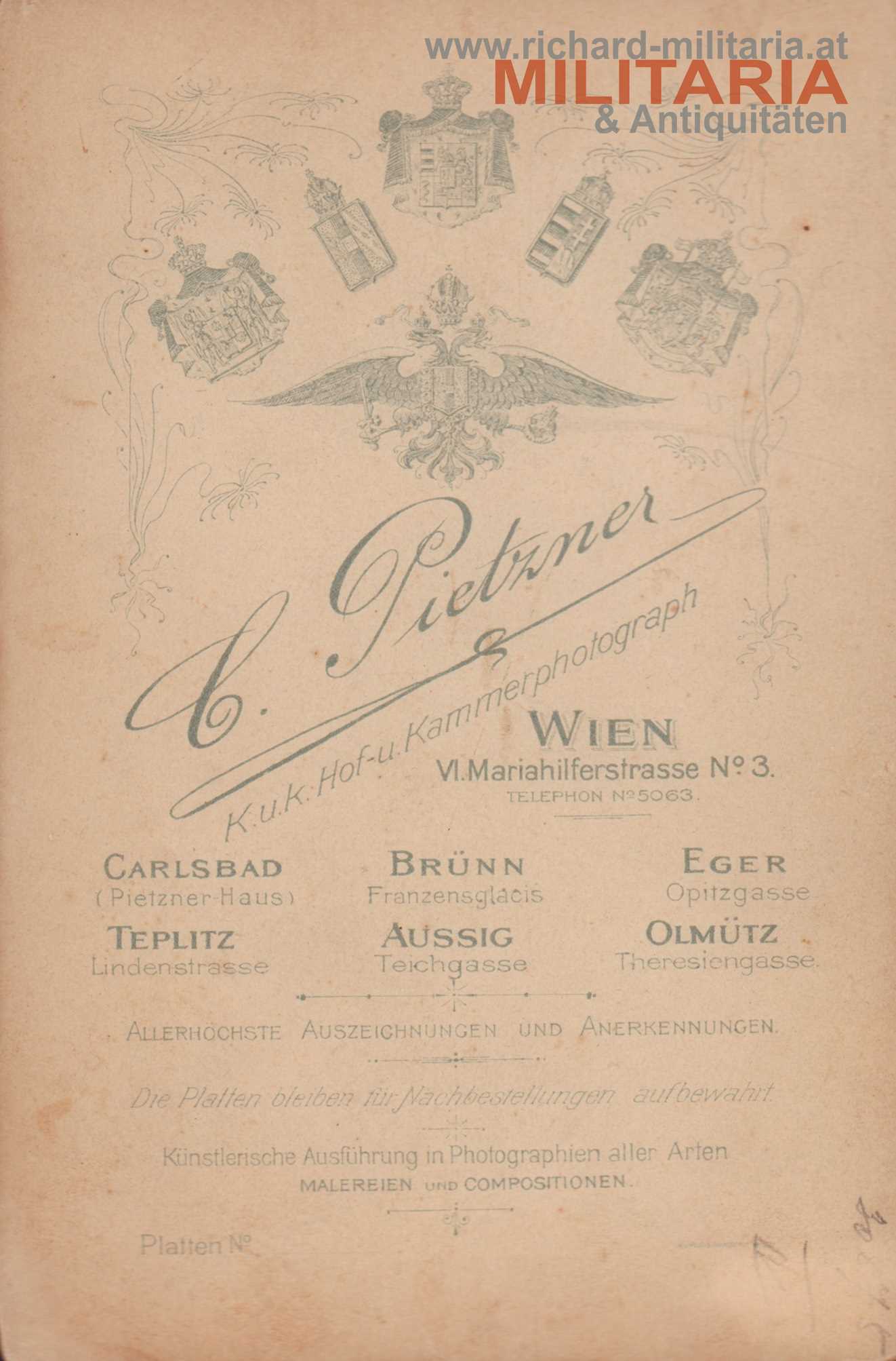 k.u.k. Hartkartonfoto - Familie Huber von Penig 