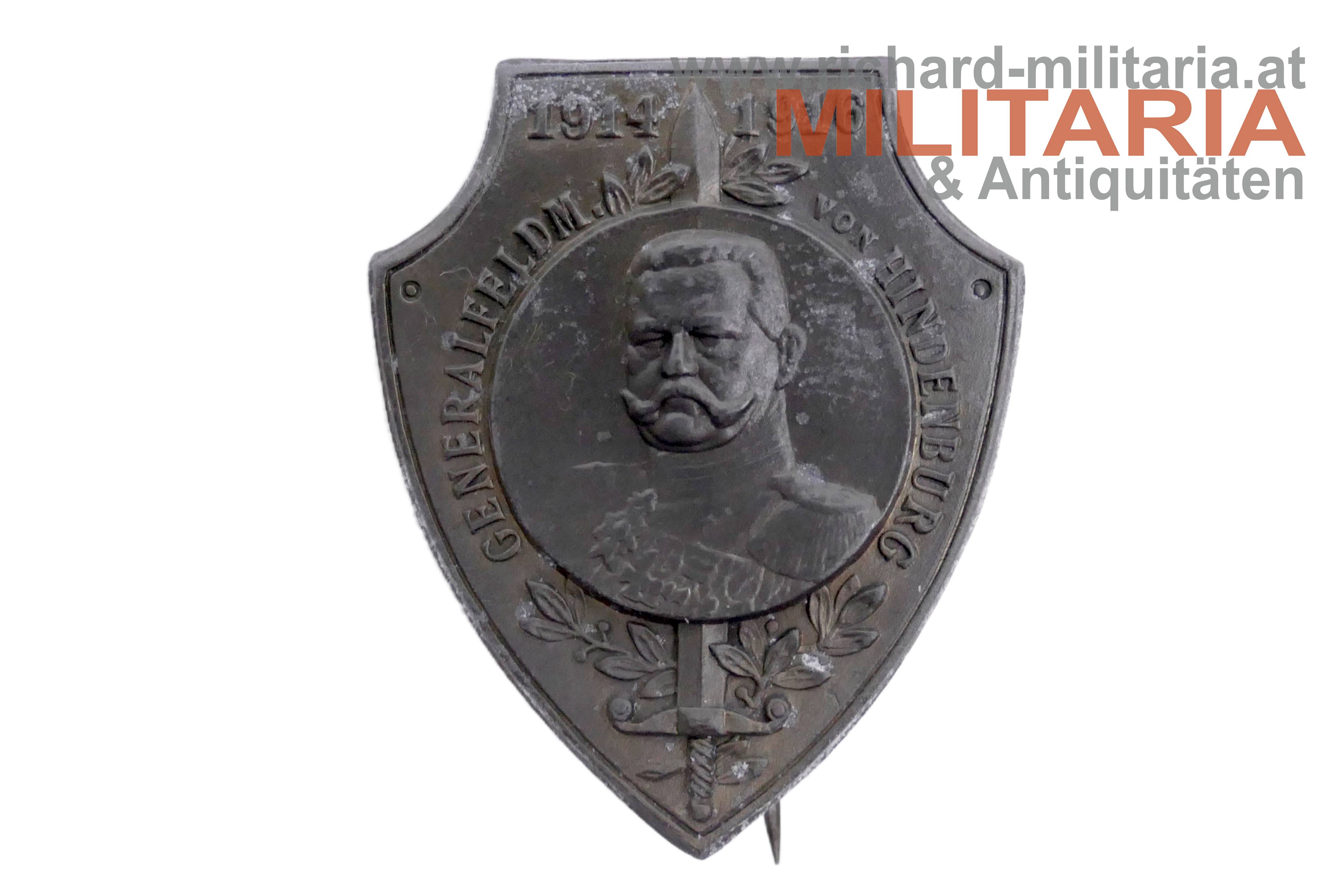 k.u.k. Kappenabzeichen - Generalfeldm. von Hindenburg 1914-1916
