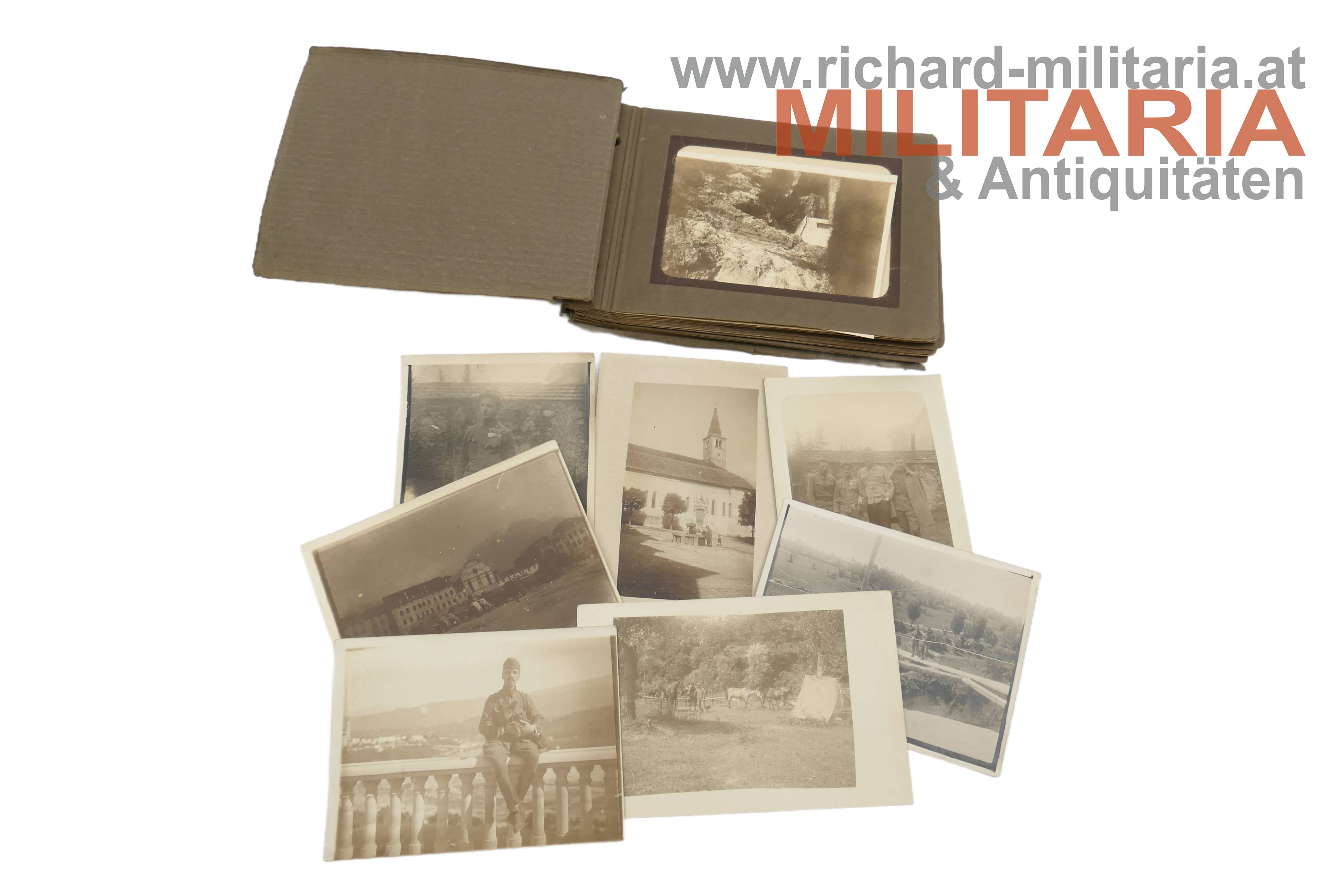 k.u.k. Fotoalbum - Italienfront - entferntes Jacopo Tasso Denkmal in Longarone