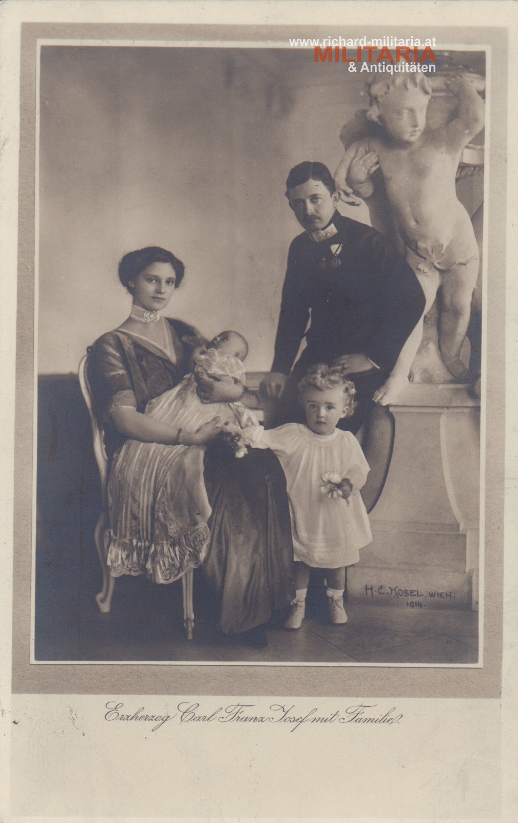 k.u.k. PK "Erzherzog Carl Franz Josef mit Familie" - ungelaufen 