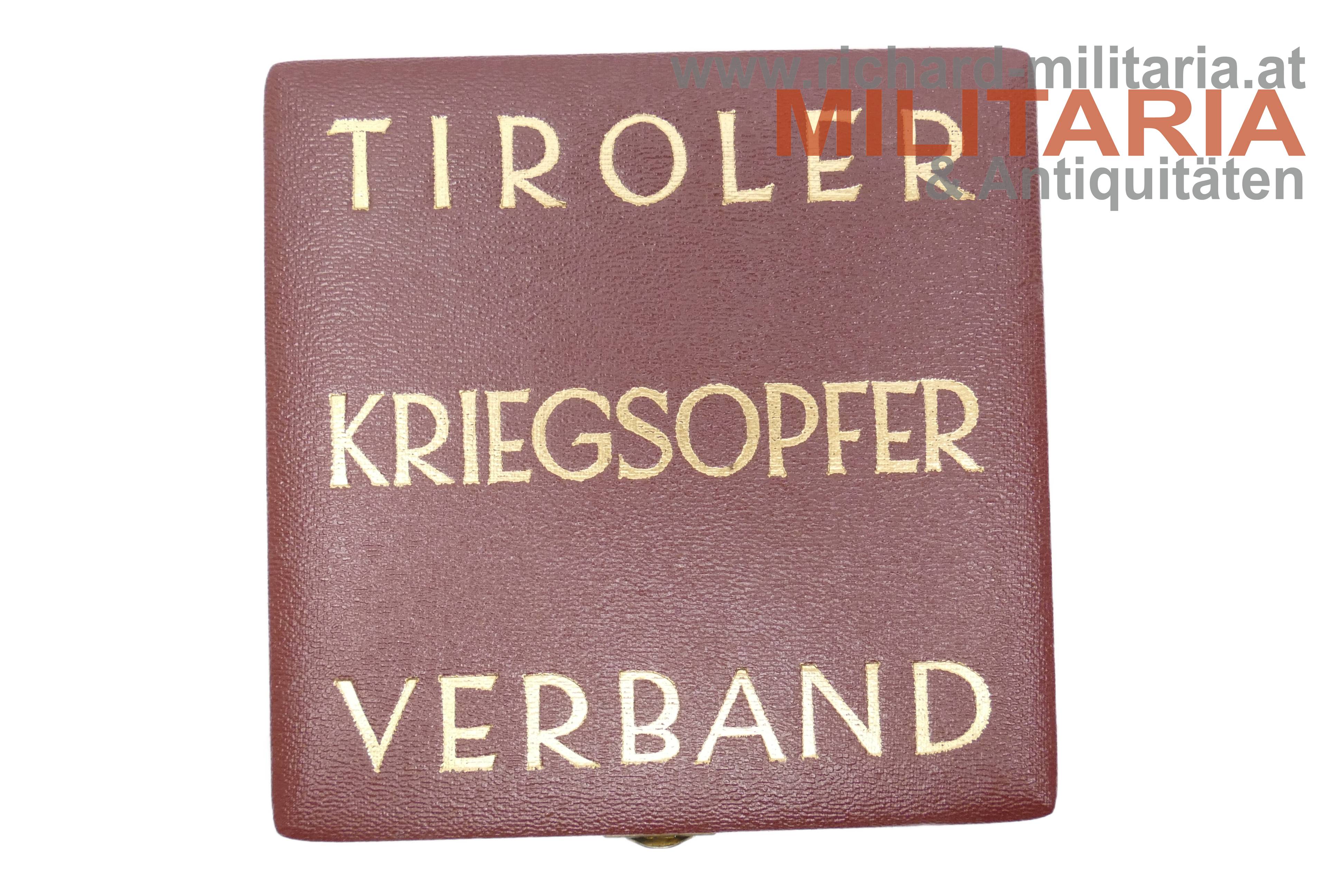 Tiroler Kriegsopfer Verband - Plakette für hervorragende Dienste im Etui