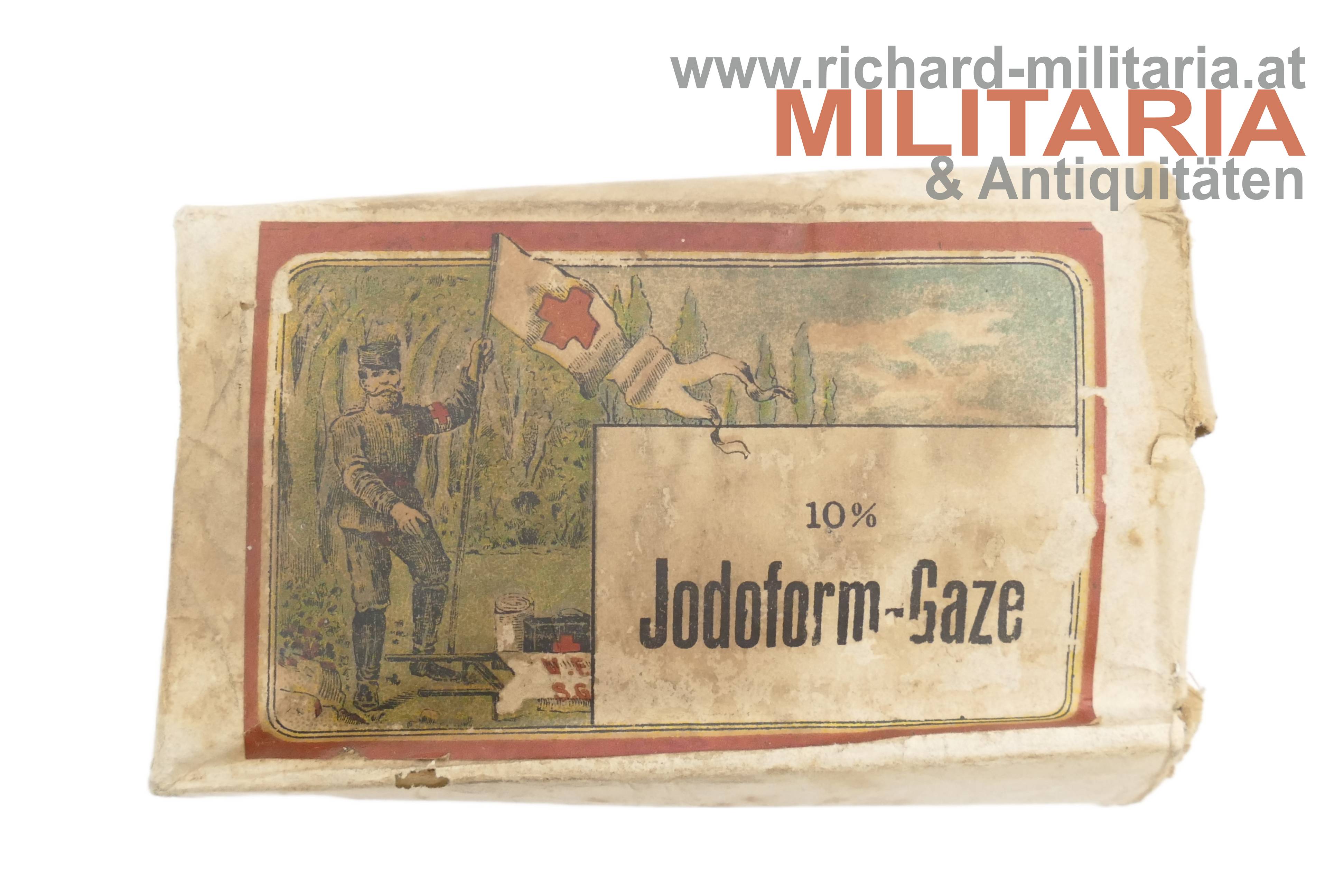 1. Weltkrieg - Verpackung "10% Jodoform-Gaze"