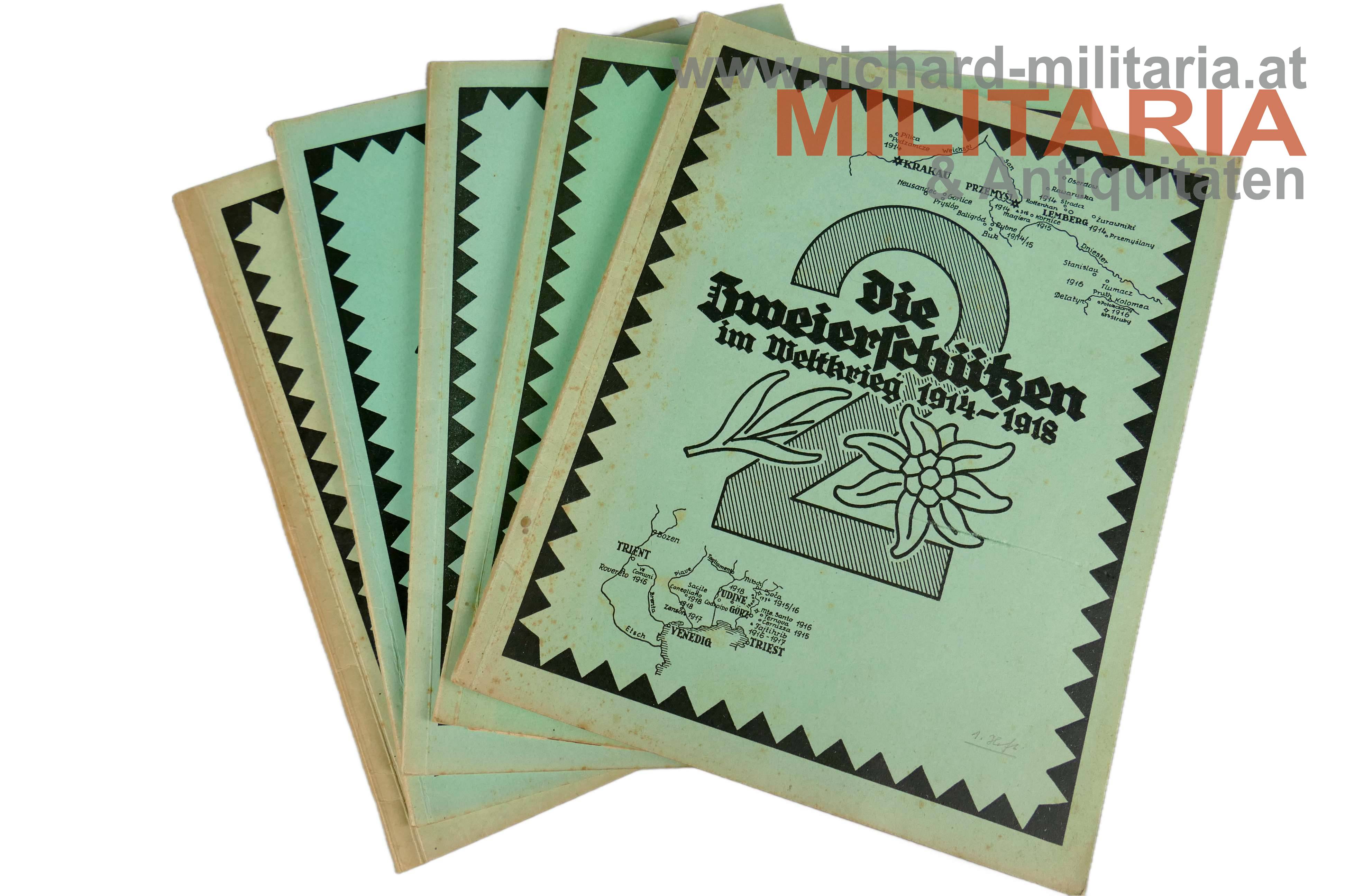 Die Zweierschützen im Weltkrieg 1914-1918 - 5 Hefte 