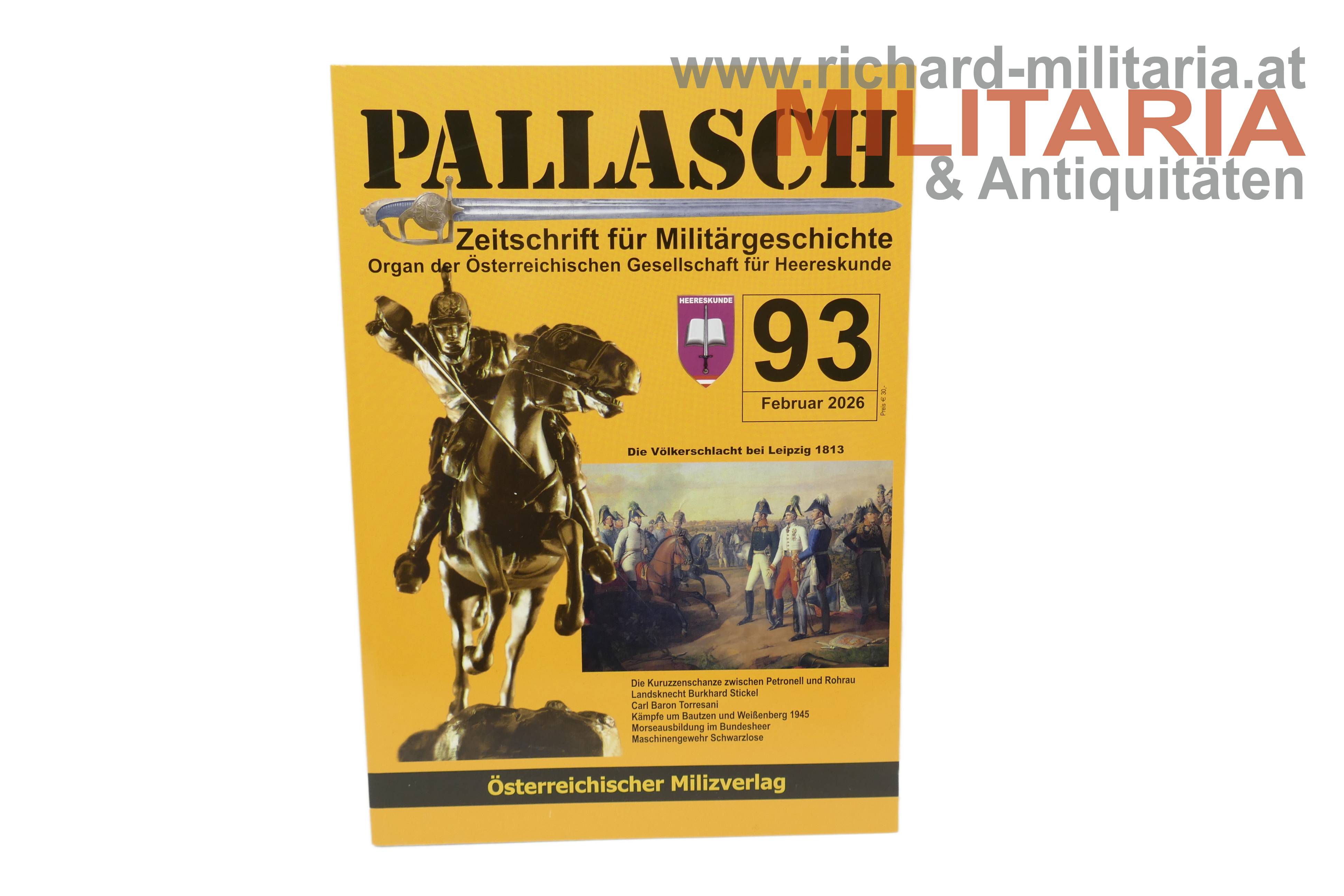 Pallasch Nr. 93 - Zeitschrift für Militärgeschichte 