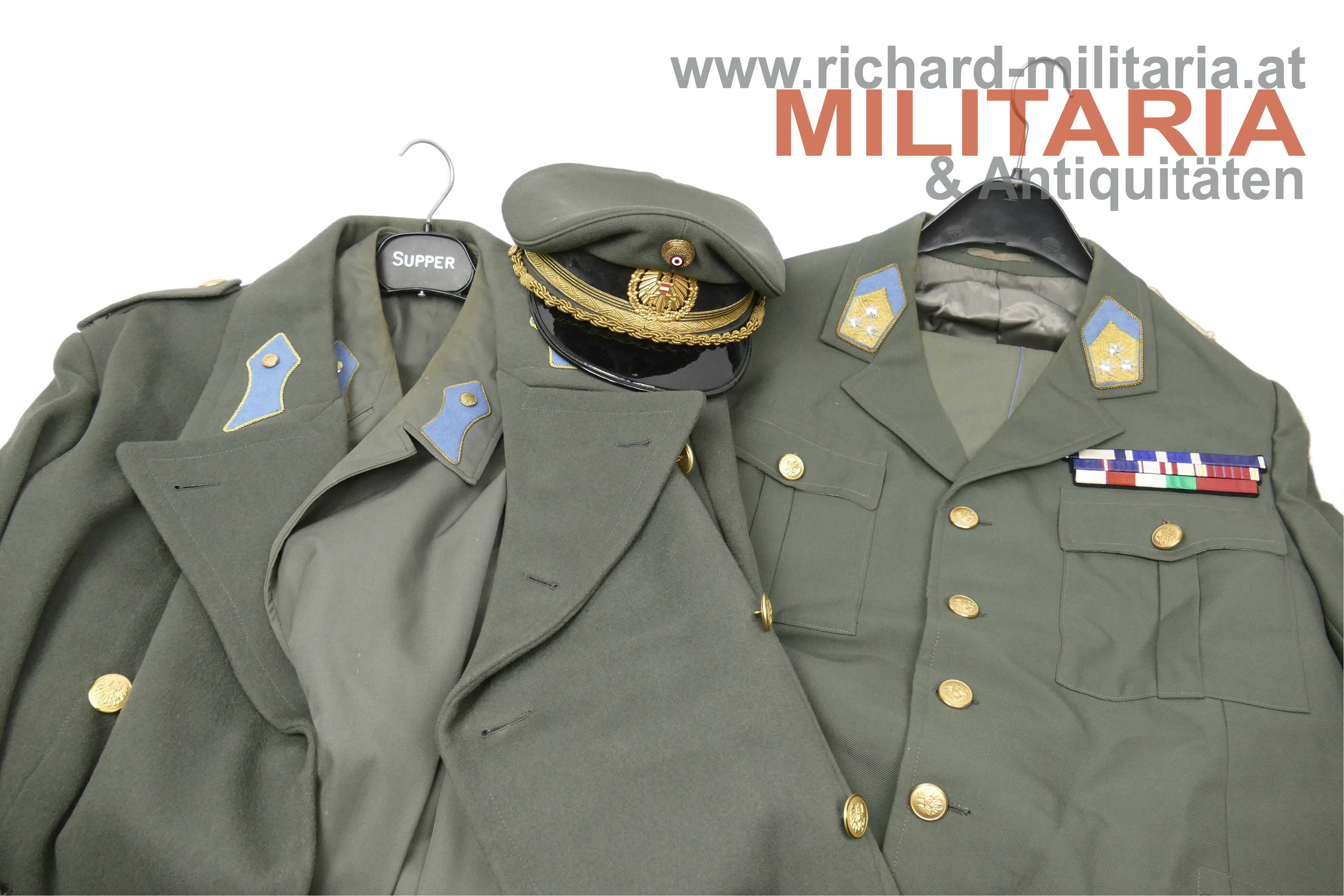 ÖBH Oberst des Wirtschaftsdienstes (Rock mit Feldspange, Kappe, Hose, Winter- und Regenmantel)