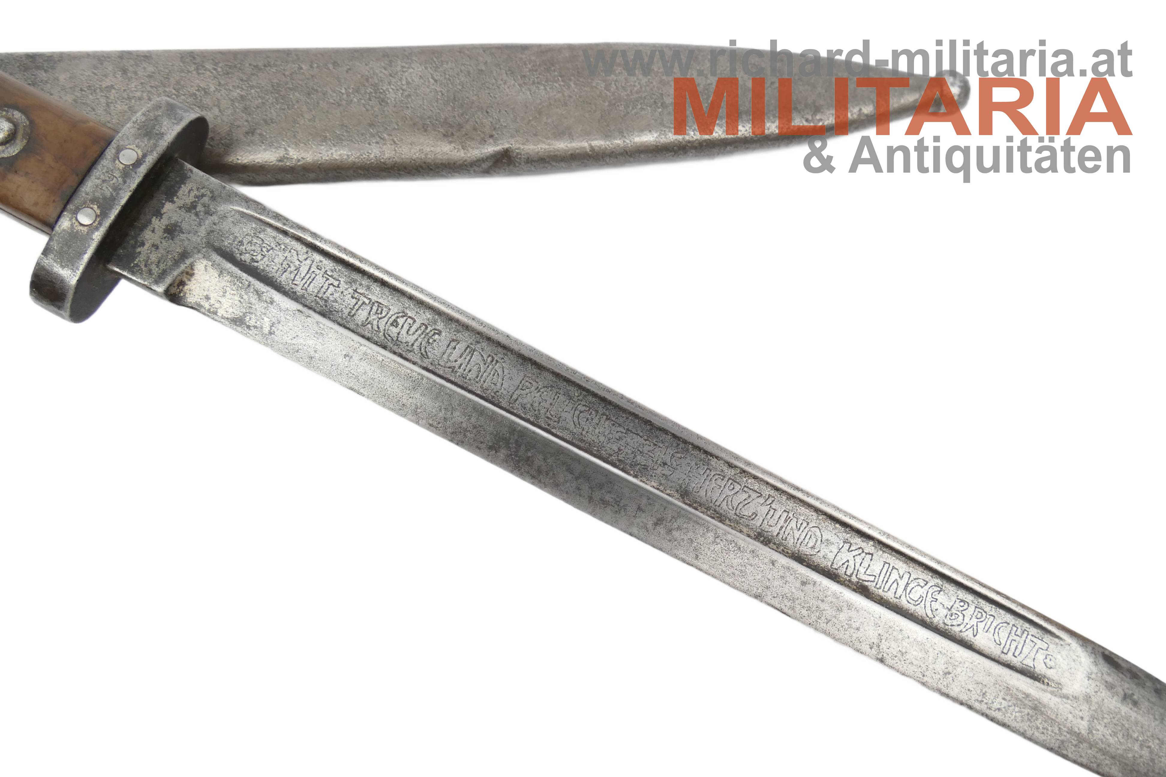 k.u.k. Messerbajonett M1895 - mit Klingengravur 