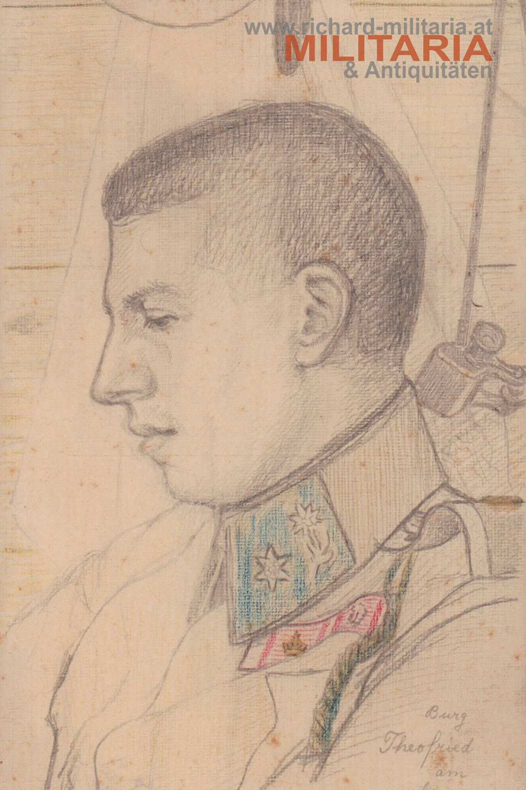 k.k. PK - Landesschützen-Leutnant - handgezeichnet