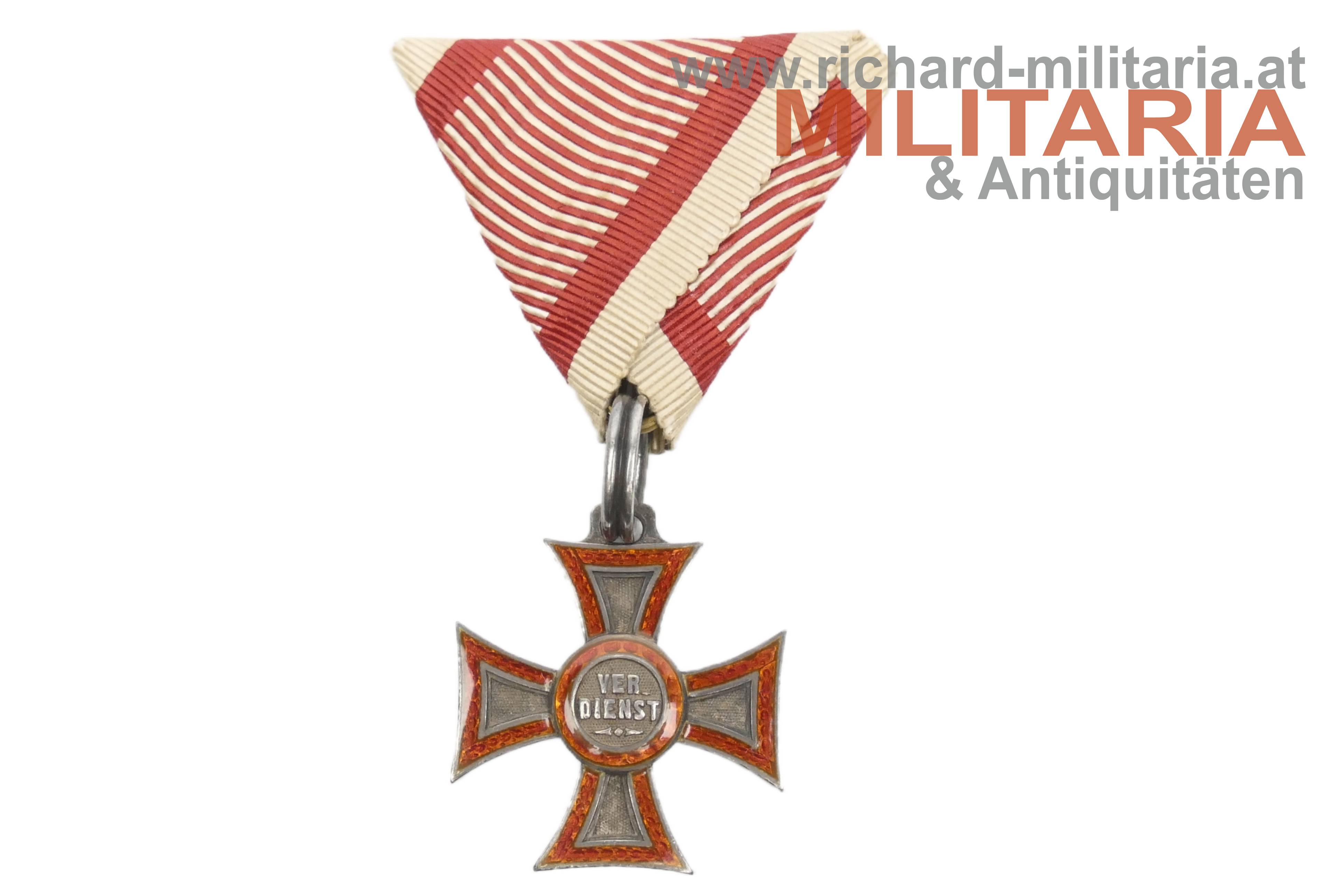 k.k. Militärverdienstkreuz - 1. Modell 1849 - emaillierte Rückseite